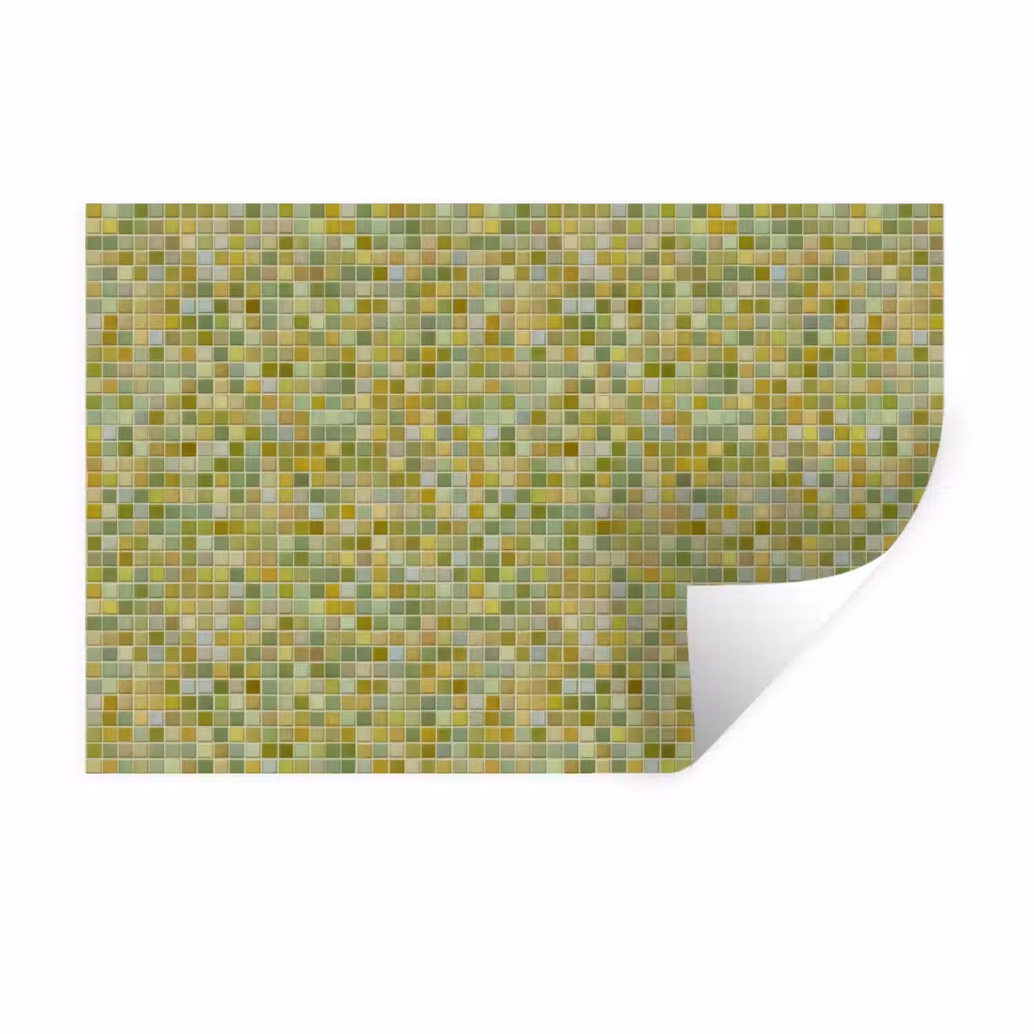 Mozaïek - Patroon - Groen Muursticker klein 286 -3d