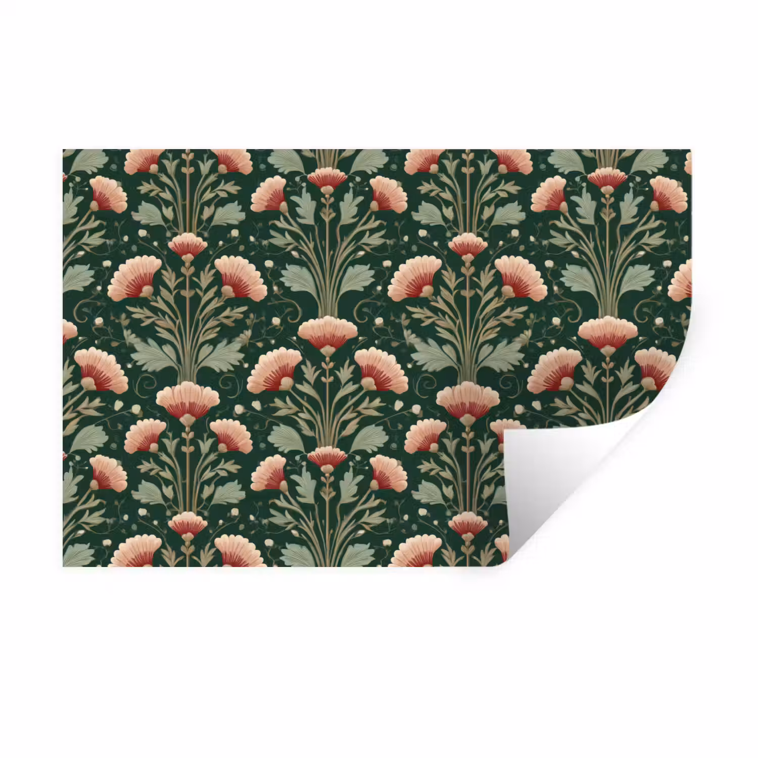 Patroon - Botanisch - Kleurrijk Muursticker klein 286 -3d