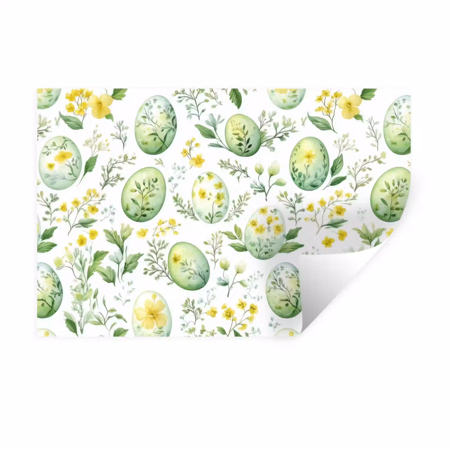 Patroon - Groen - Eieren Muursticker klein -3d