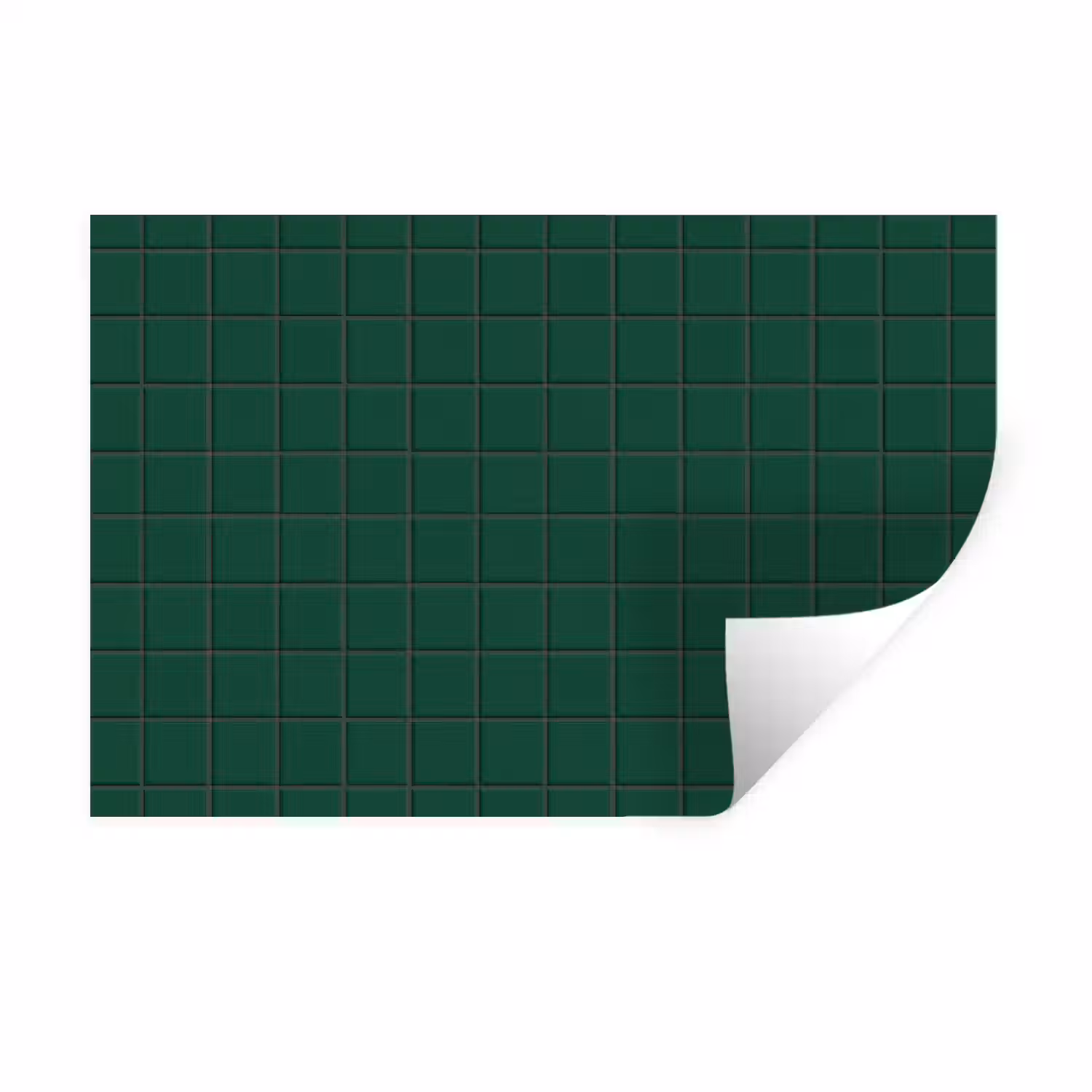 Patroon - Tegels - Dennen - Groen Muursticker klein 286 -3d