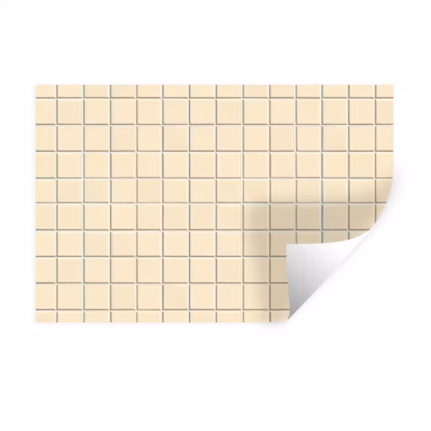 Patroon - Tegels - Gebroken - Wit Muursticker klein 286 -3d