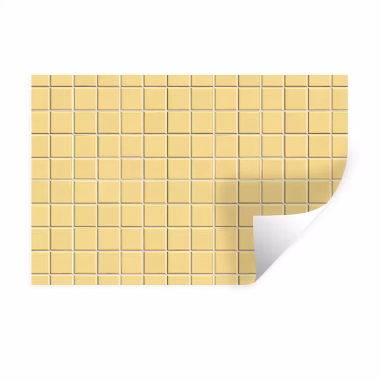 Patroon - Tegels - Geel Muursticker klein 286 -3d
