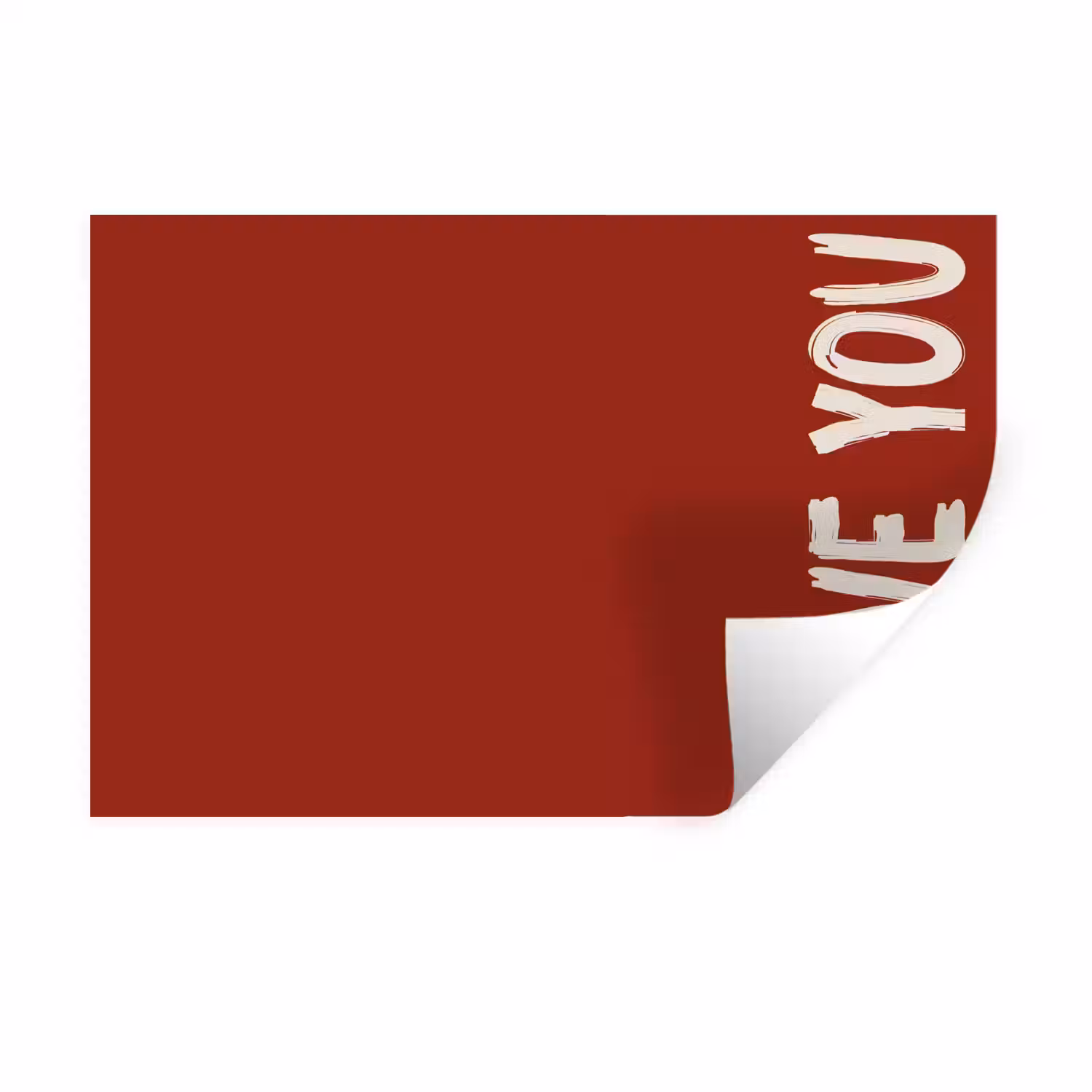 Schuin - Loveyou - Rood Muursticker klein -3d