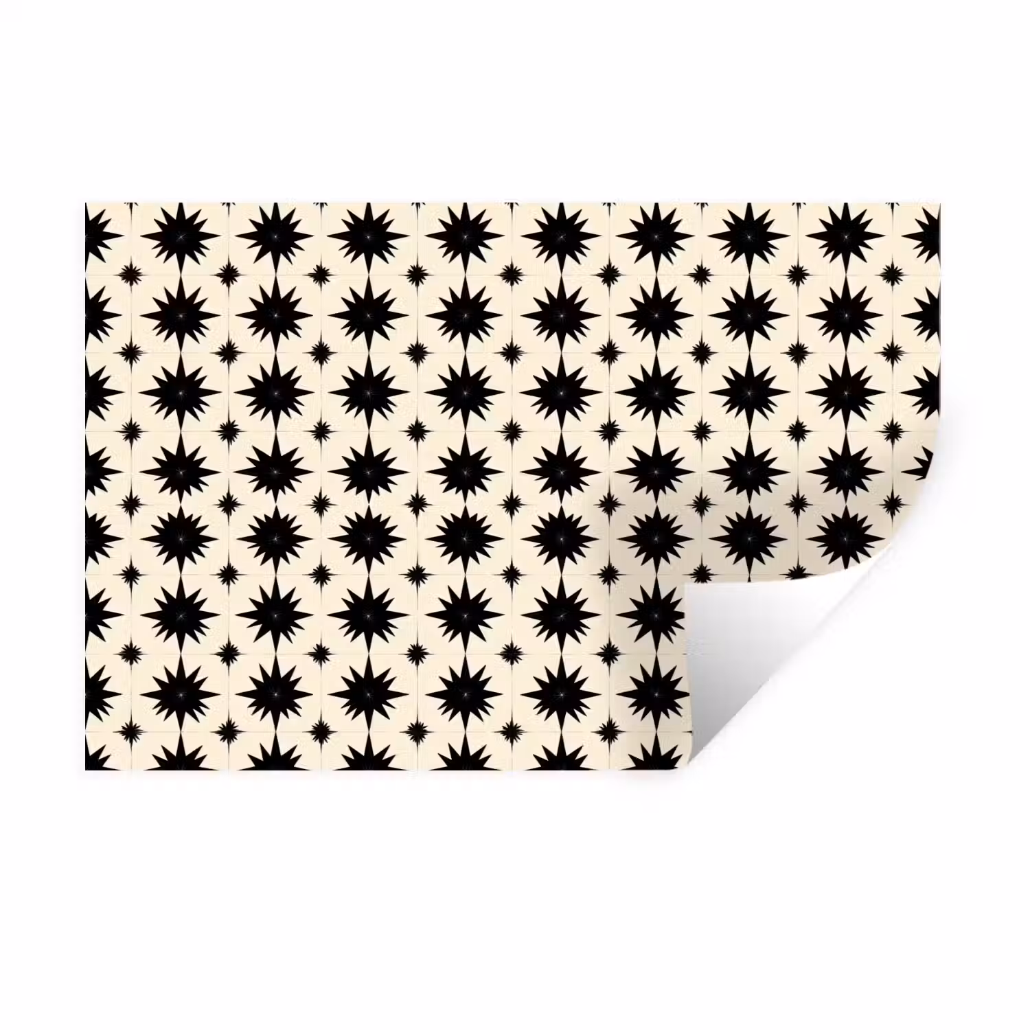 Stervormen - Geometrisch - Zwart Muursticker klein 286 -3d