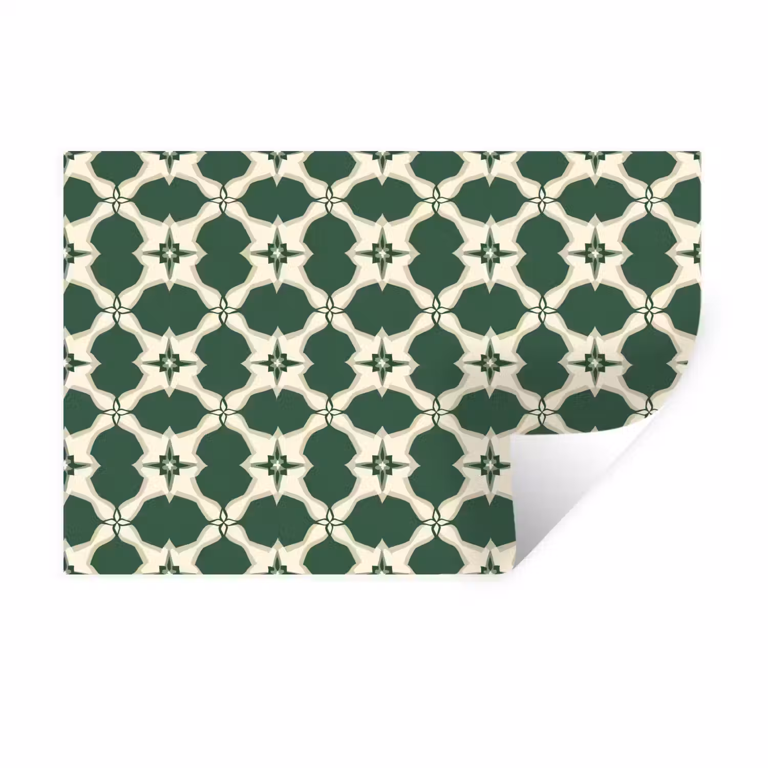 Tegel - Klassiek - Groen Muursticker klein 286 -3d