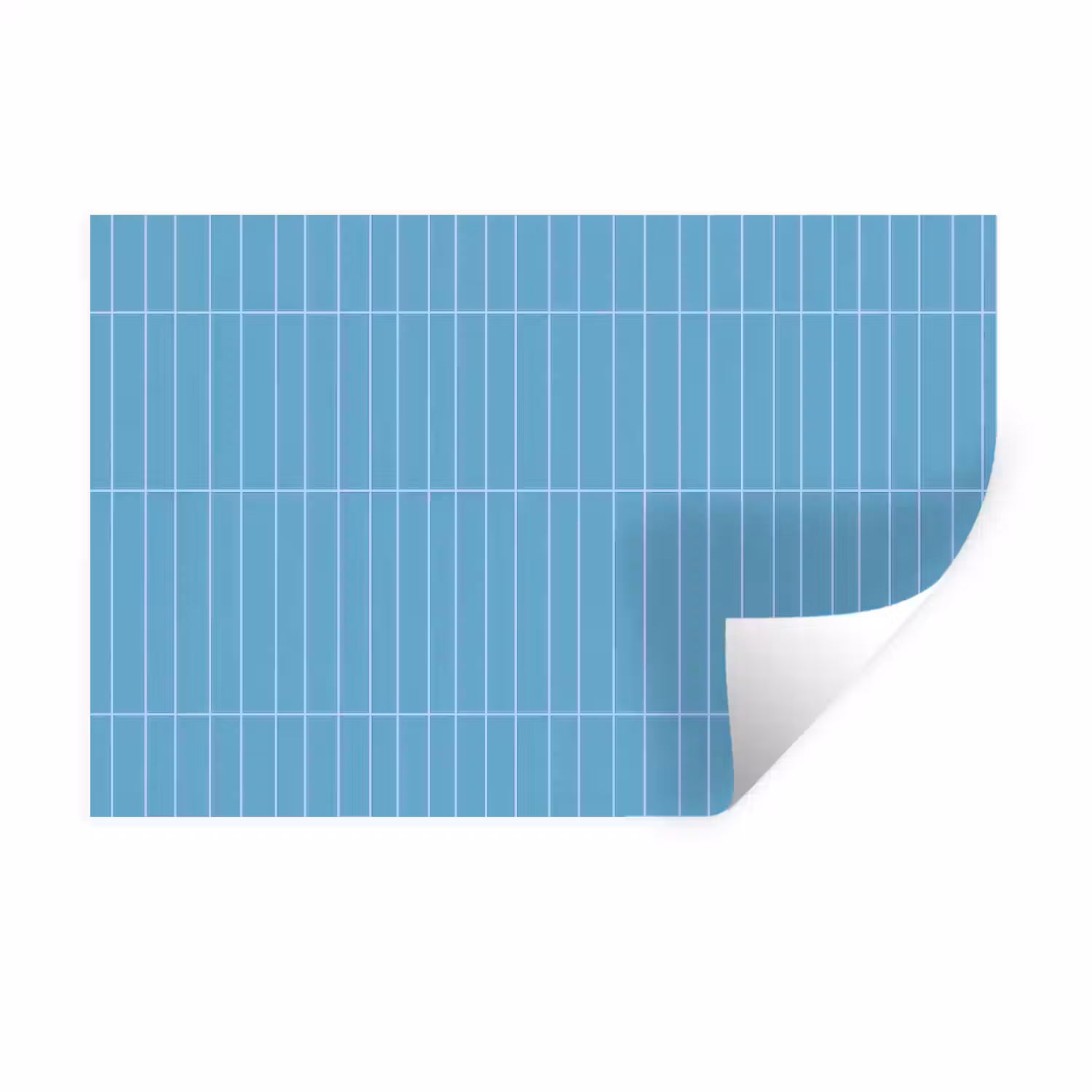 Tegel - Langwerpig - Patroon - Blauw Muursticker klein 286 -3d