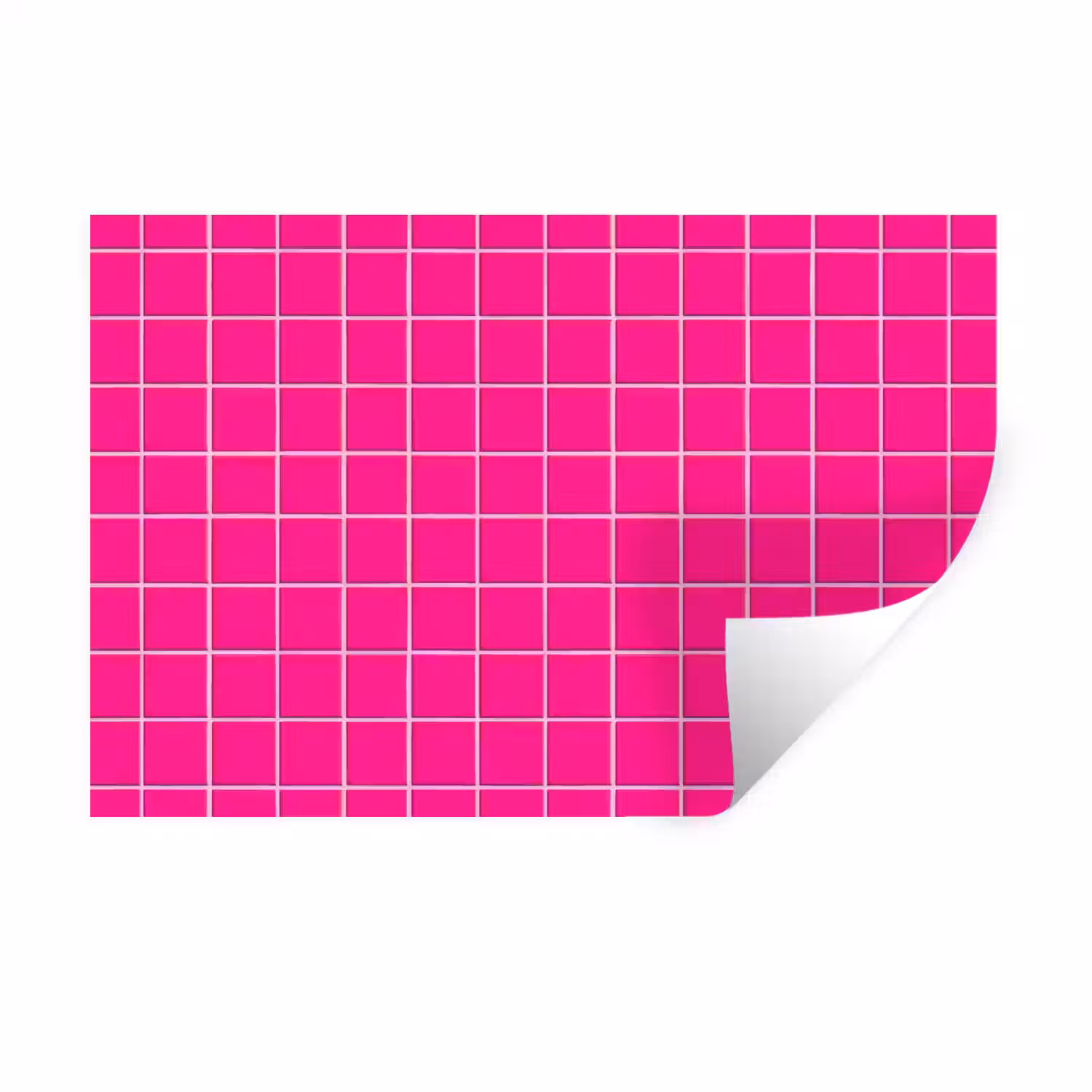 Tegels - Vierkant - Fuchsia Muursticker klein 286 -3d