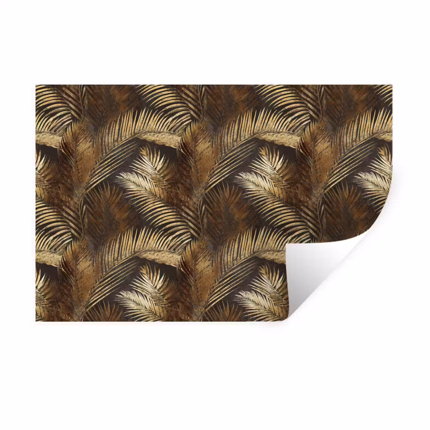 Tropisch - Bladeren - Goud Muursticker klein 286 -3d