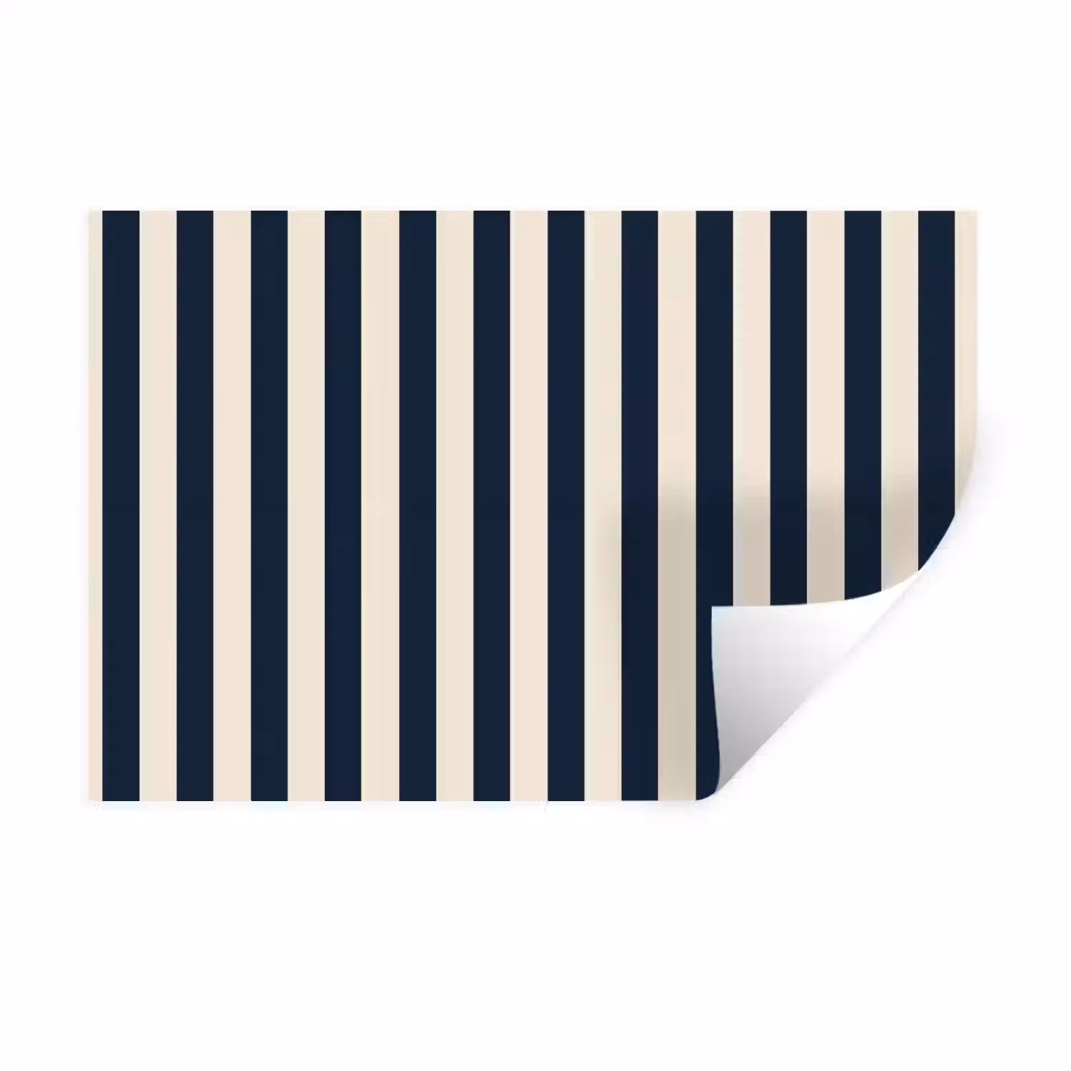 Verticale strepen - Blauw - Crème Muursticker klein 286 -3d