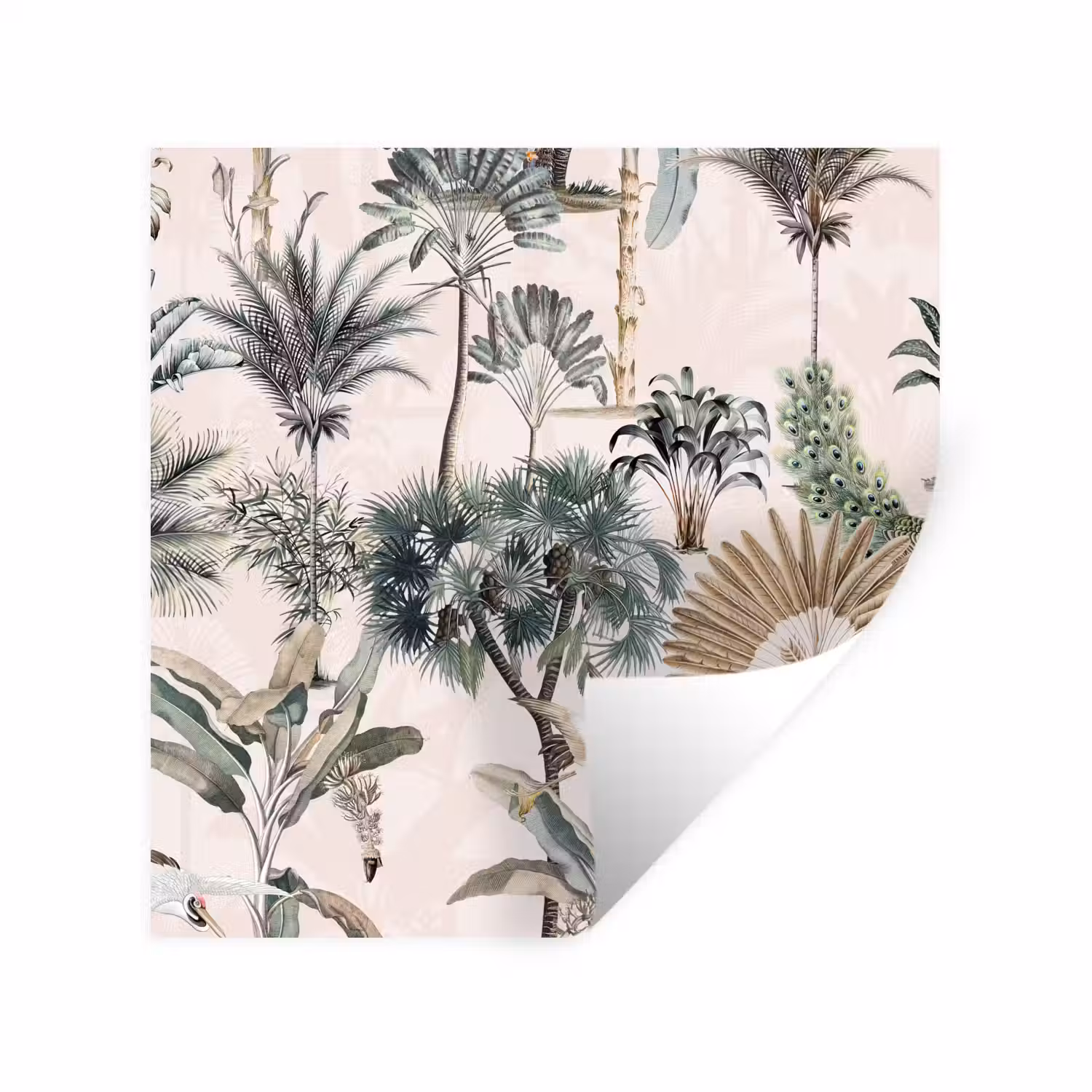 Inductie afdekplaat - Vintage - Jungle - Dieren - Natuur - Inductie beschermer Muursticker klein -3d