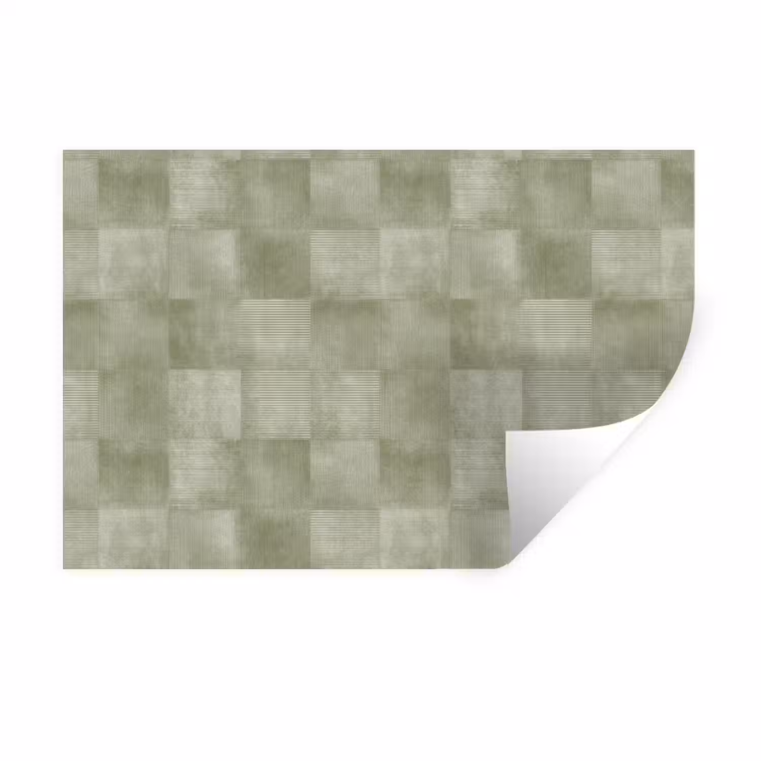 Vlakken - Rustiek - Groen Muursticker klein 286 -3d