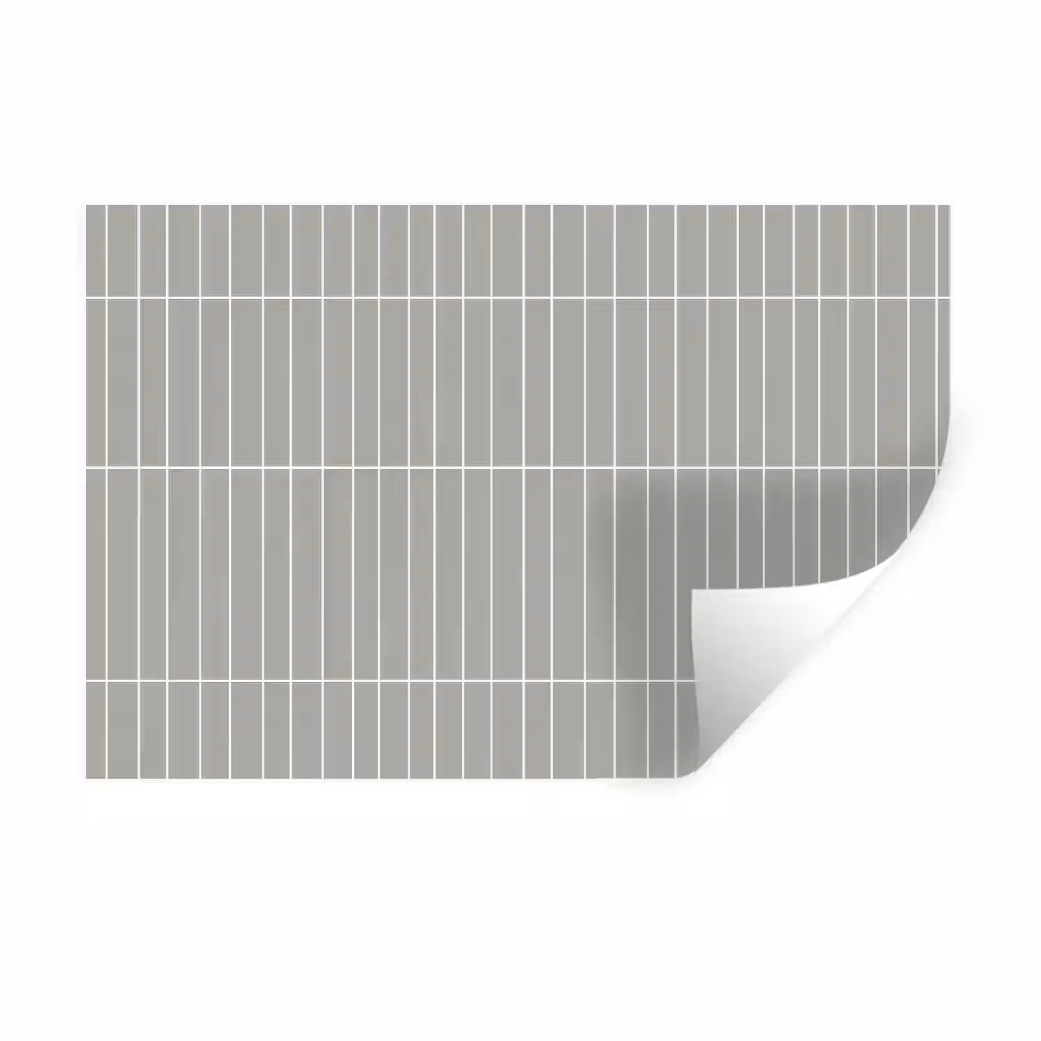 Wandtegel - Verticaal - Lichtgrijs Muursticker klein 286 -3d