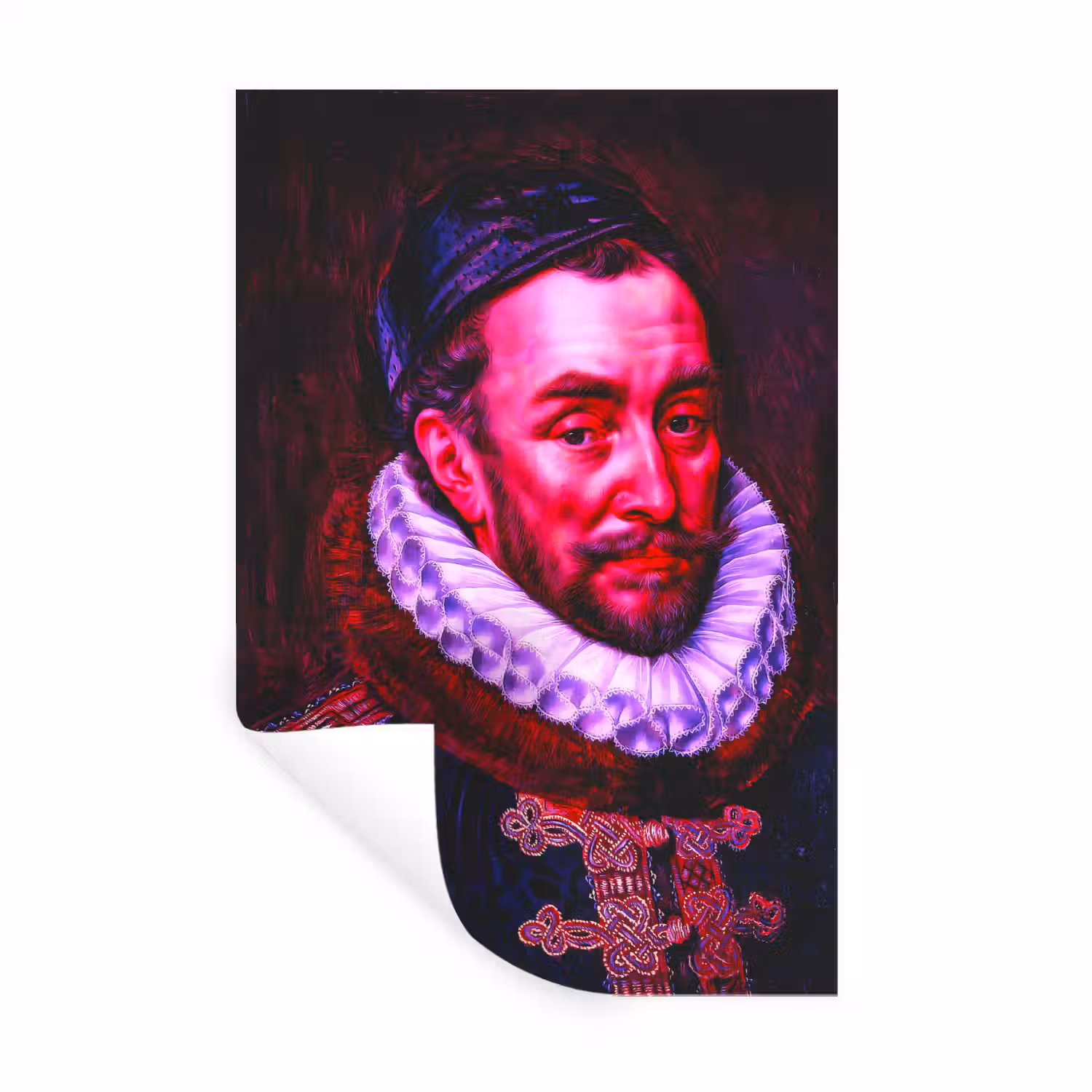 Willem van Oranje - Adriaen Thomasz - Oude meesters Muursticker klein -3d