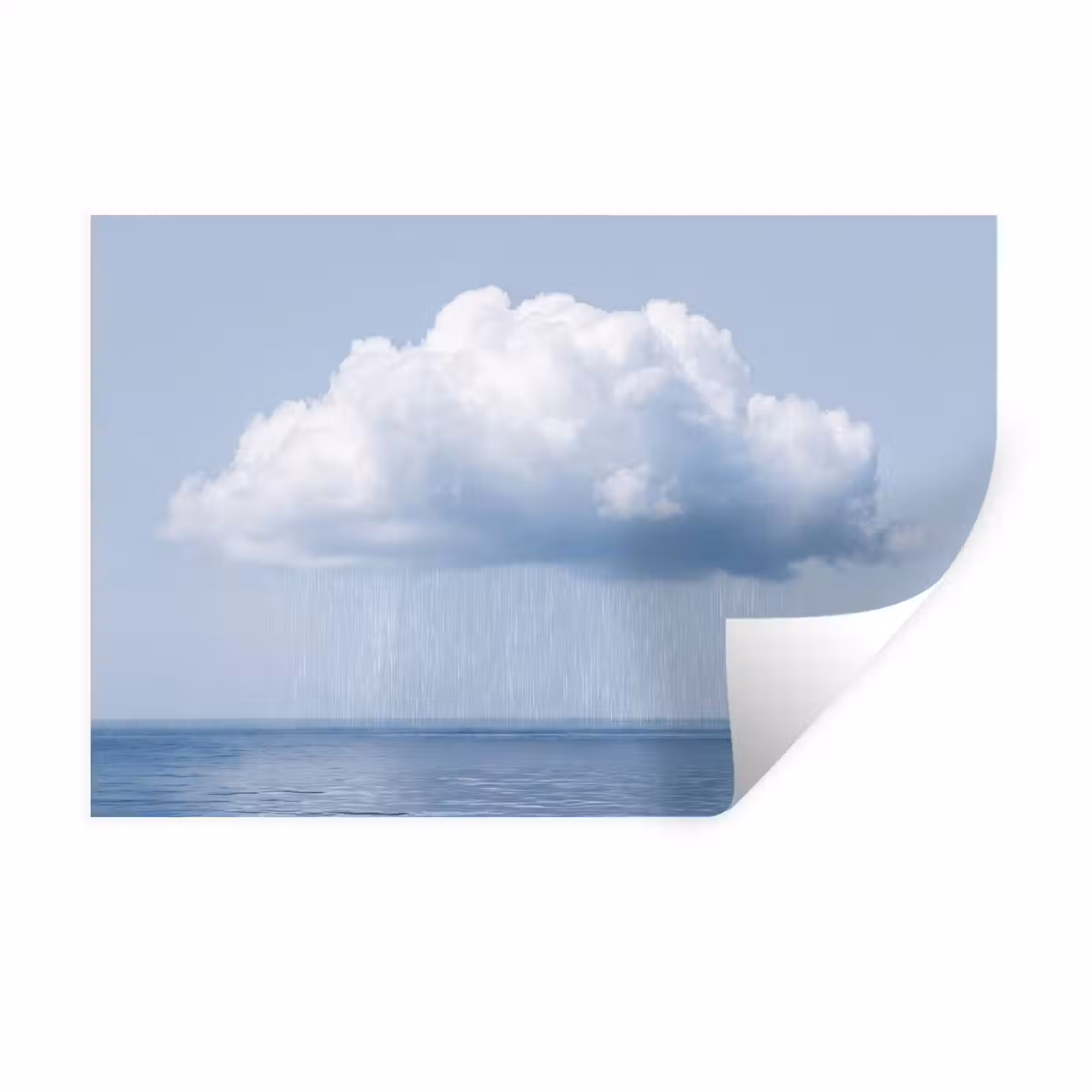 Muursticker - Wolk - Regen - Natuur - Wolk - Regen - Natuur Muursticker klein