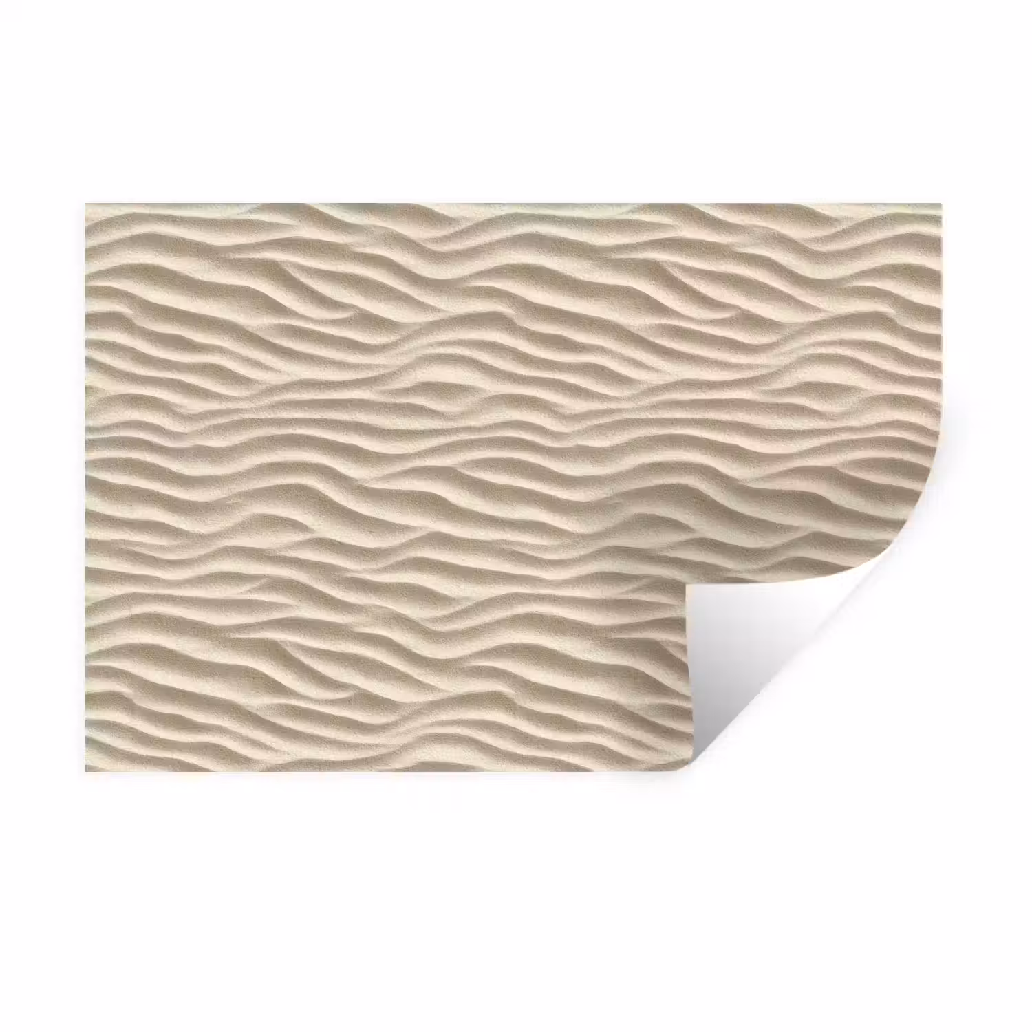 Zand - Golven - Beige Muursticker klein 286 -3d