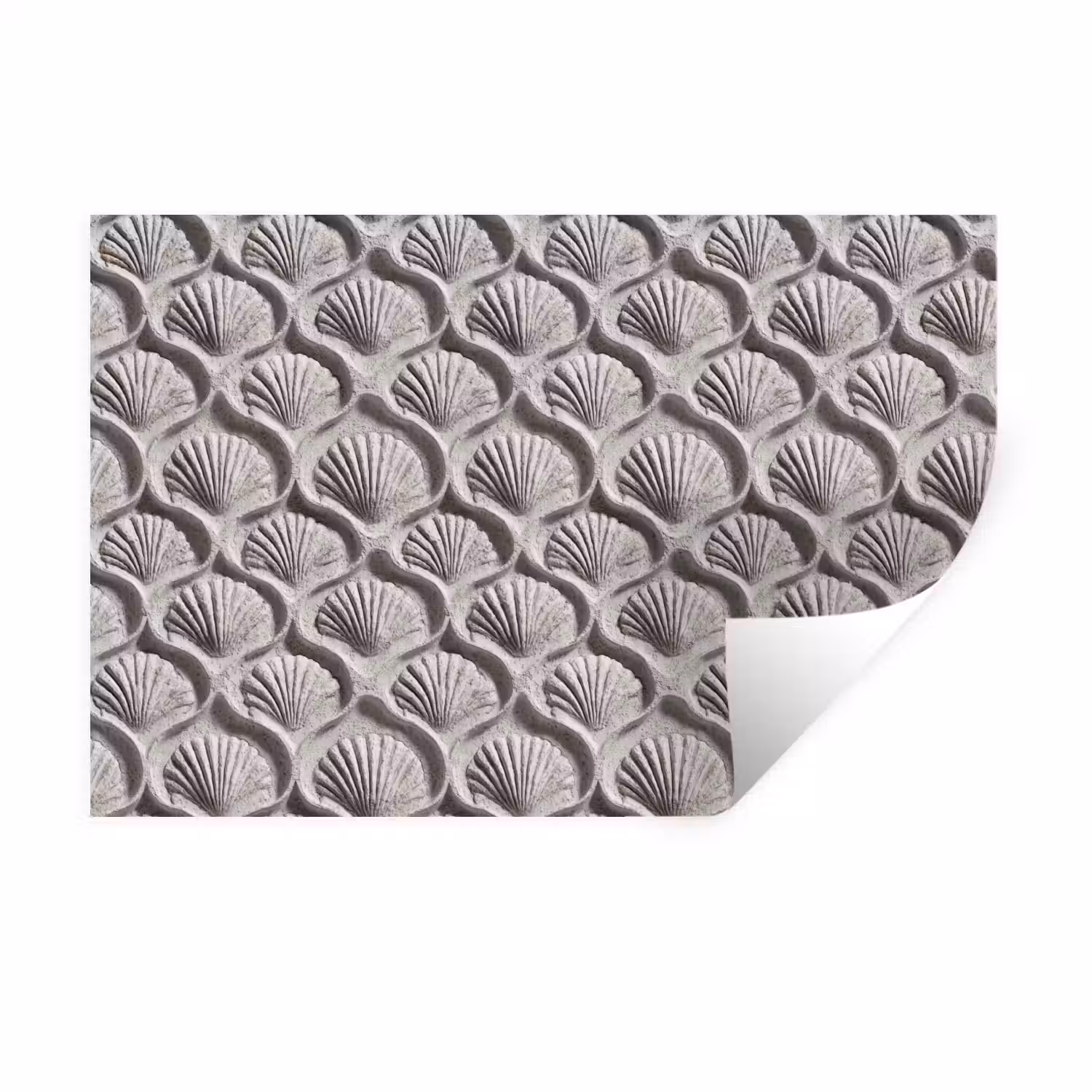 Zand - Schelpenvorm - Grijs Muursticker klein 286 -3d