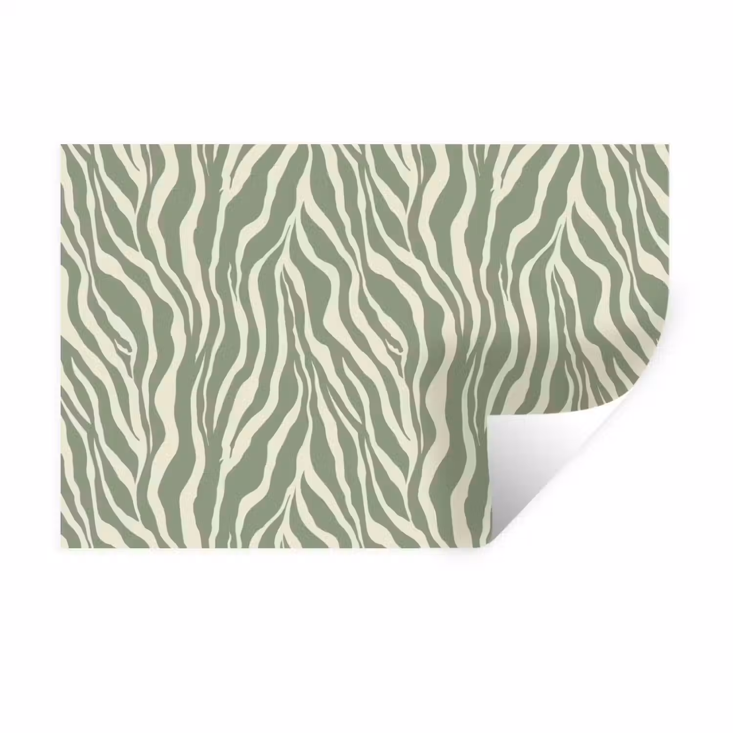 Zebra - Motief - Groen Muursticker klein 286 -3d