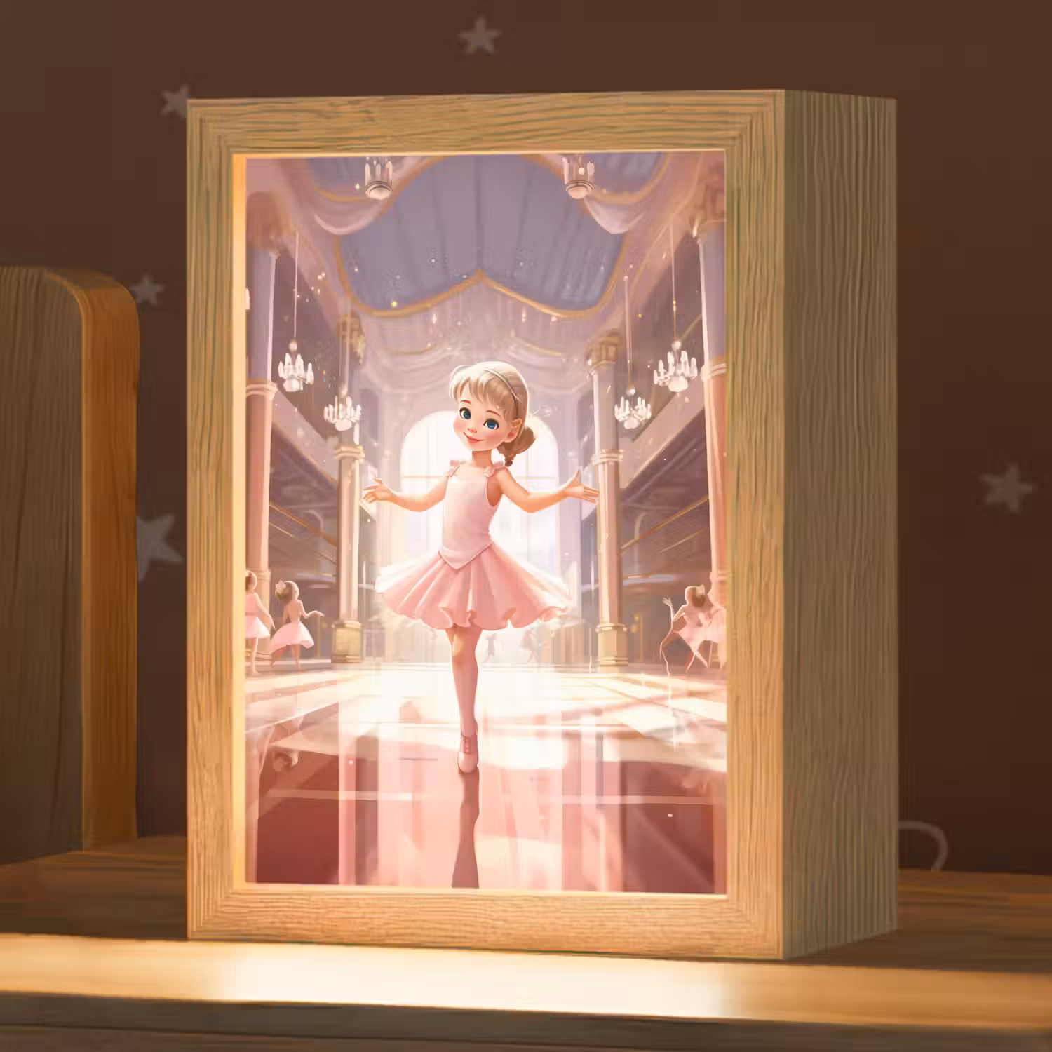 Ballerina - Meisjes - Roze - Kinderen Light Box met kabel klein -zzz_3d_website