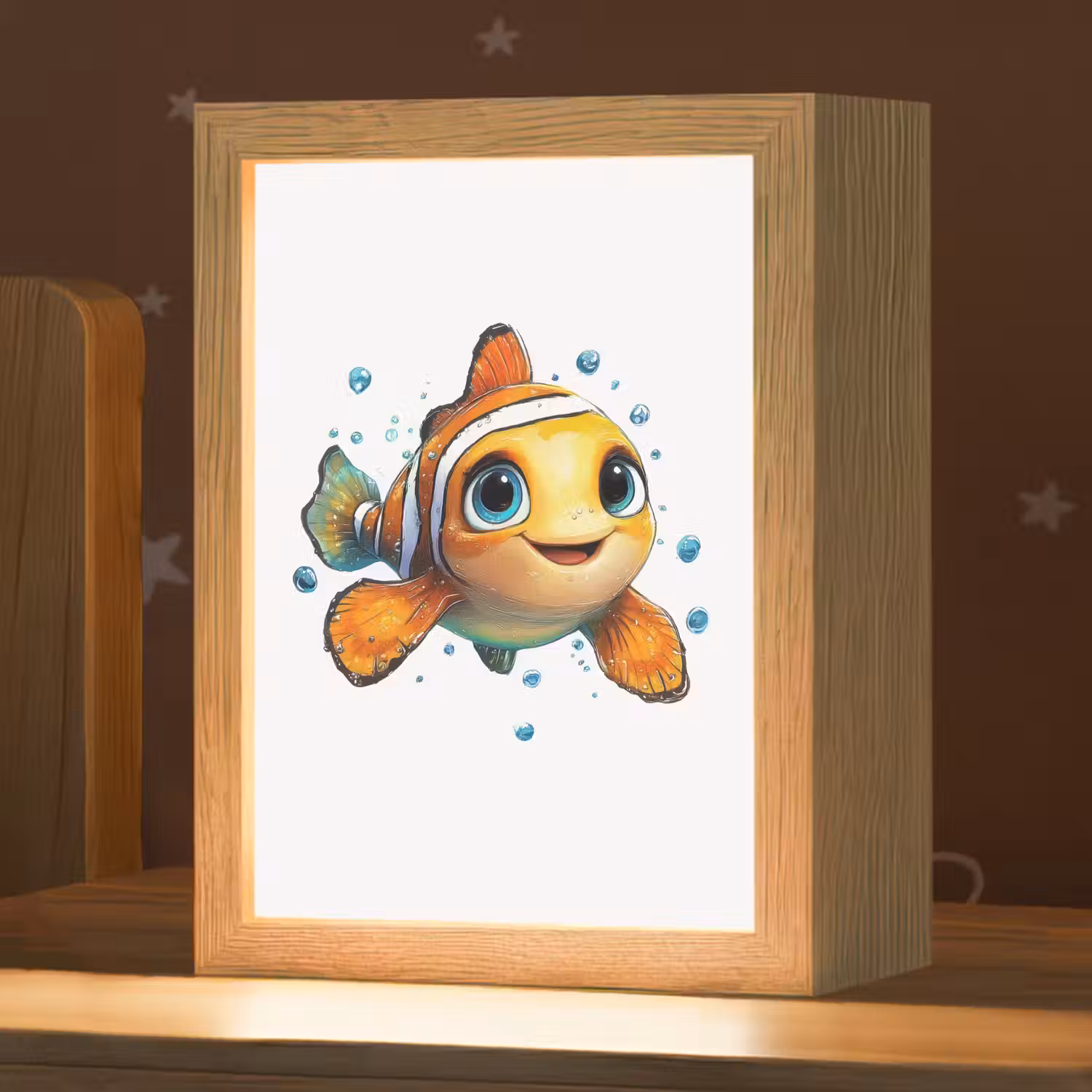 Clownvis - Oranje - Vis - Water Light Box met kabel klein -zzz_3d_website