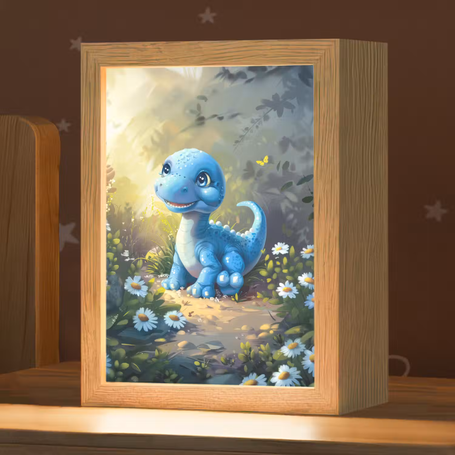 Dino - Blauw - Baby - Dinosaurus Light Box met kabel klein -zzz_3d_website