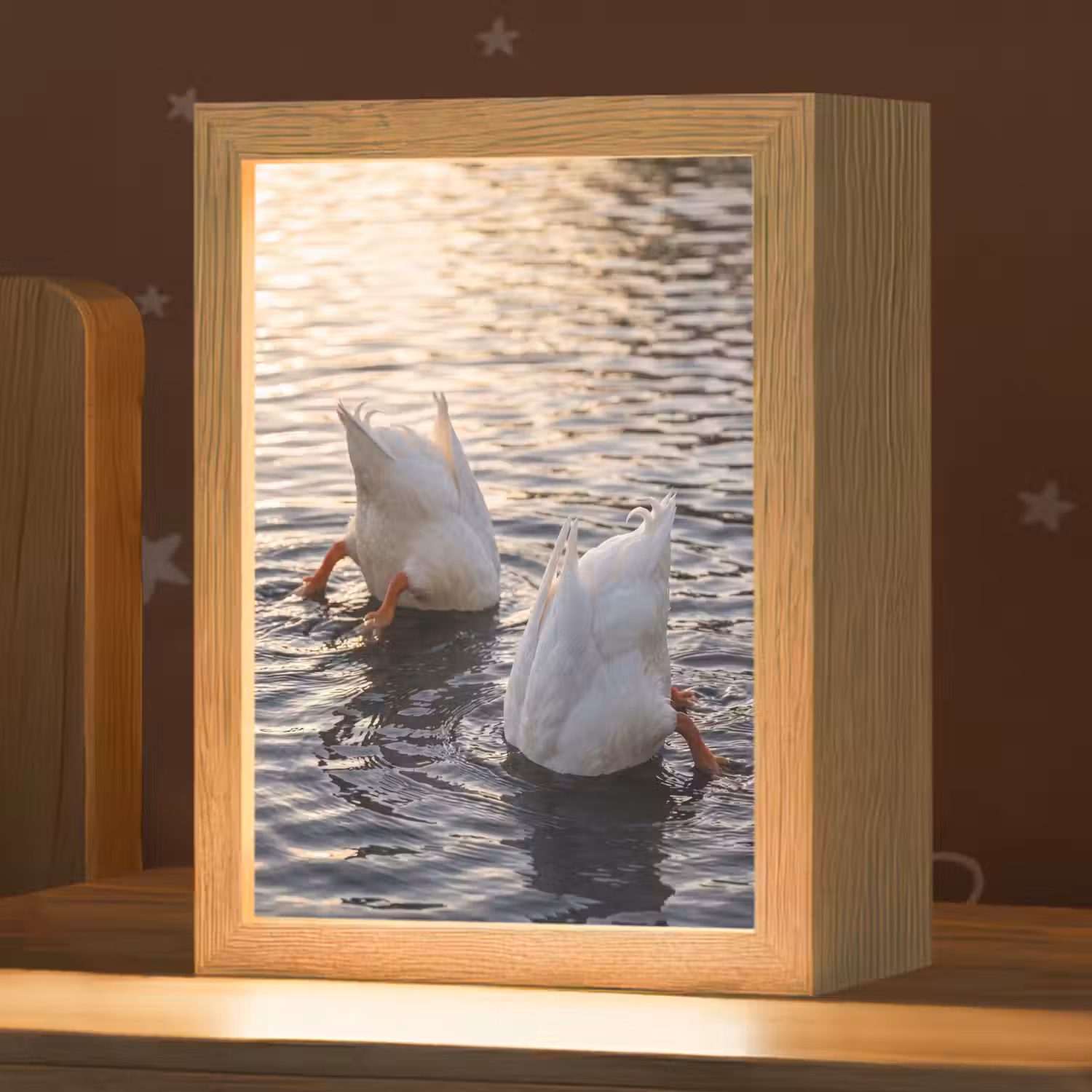 Eenden - Water - Natuur Light Box met kabel (Kinderlampje) klein -zzz_3d_website