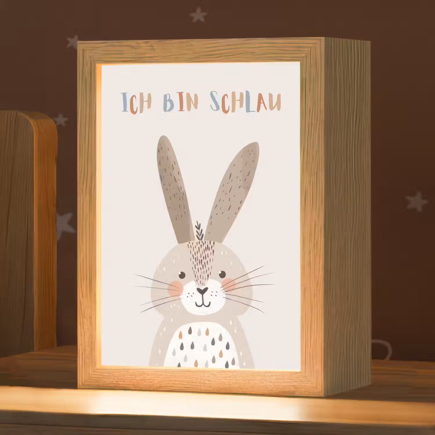 Konijn - Beige - Dier - Slim - Quote Light Box met kabel klein -zzz_3d_website