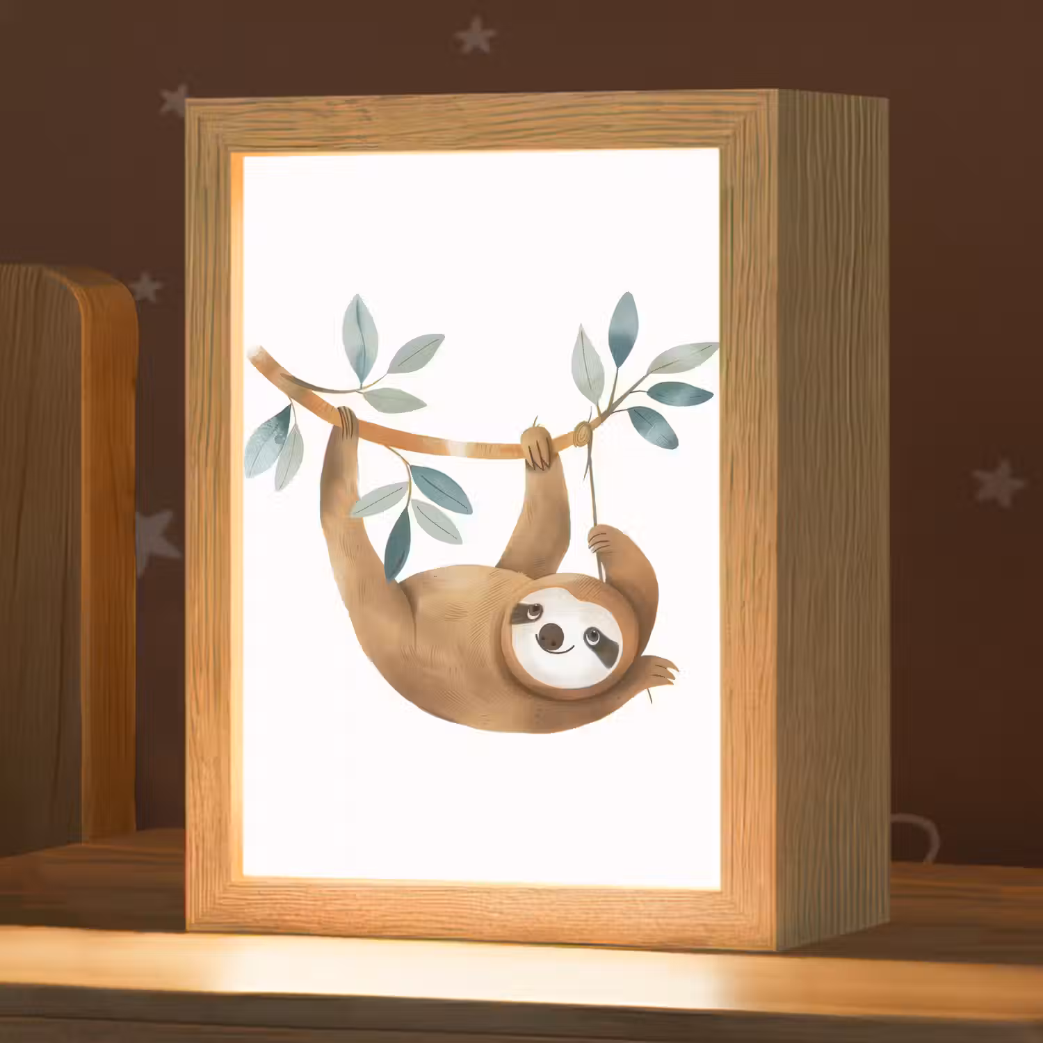 Luiaard - Dier - Jungle dieren Light Box met kabel klein -zzz_3d_website