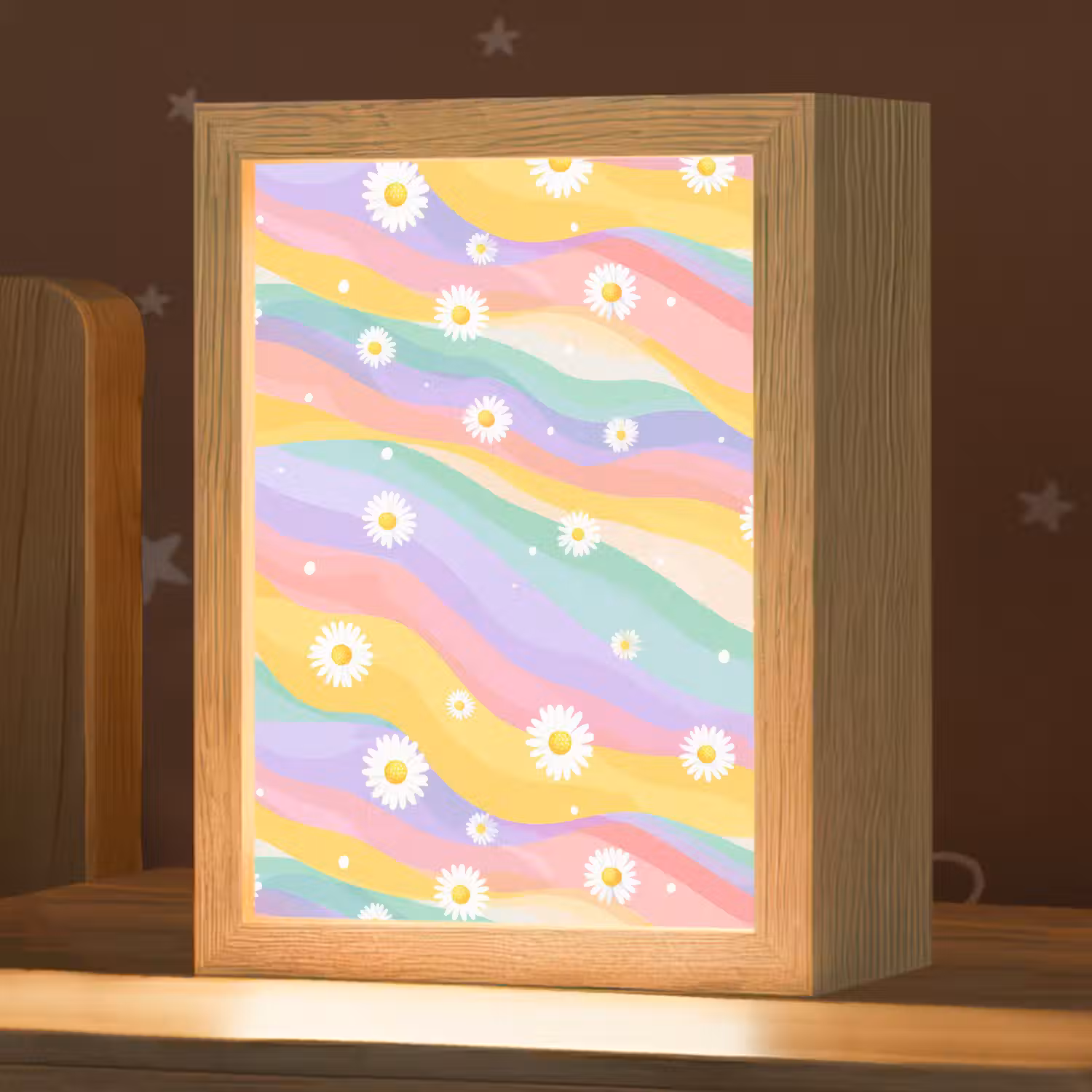 Madeliefjes - Kleurrijk - Pastel Light Box met kabel klein -zzz_3d_website