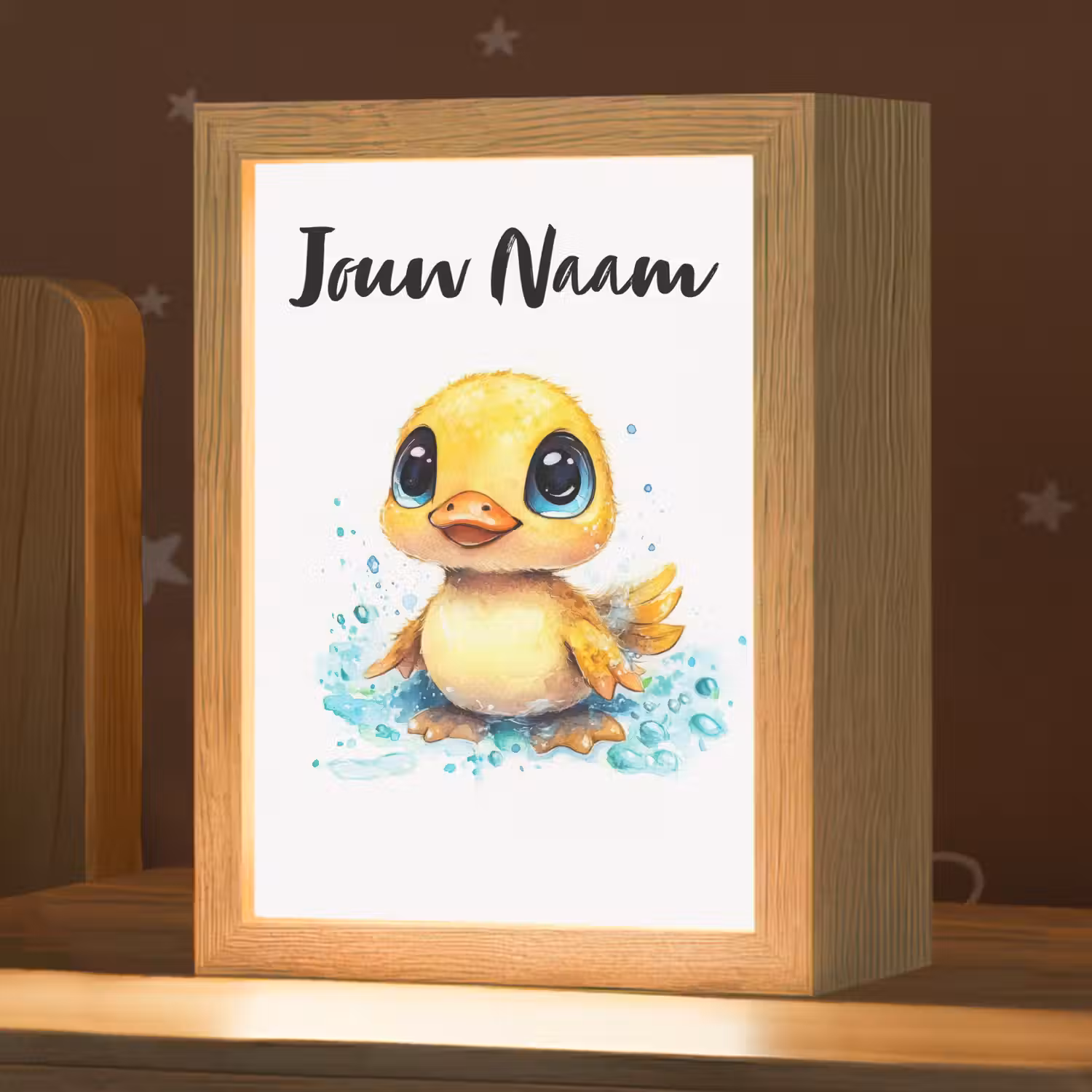 Eendje - Badeend - Geel Light Box met kabel (Kinderlampje) klein -zzz_3d_website