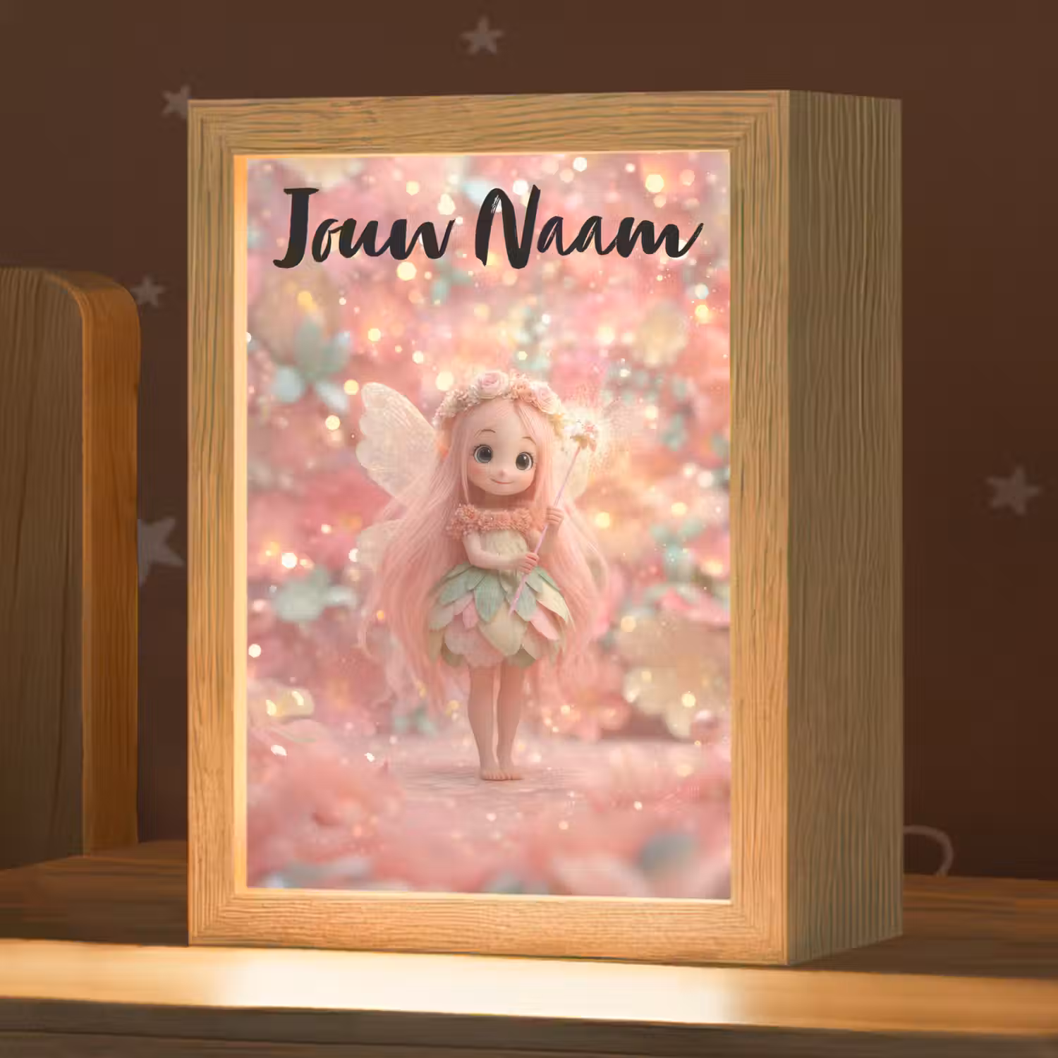 Fee - Bloemen - Roze Light Box met kabel (Kinderlampje) klein -zzz_3d_website