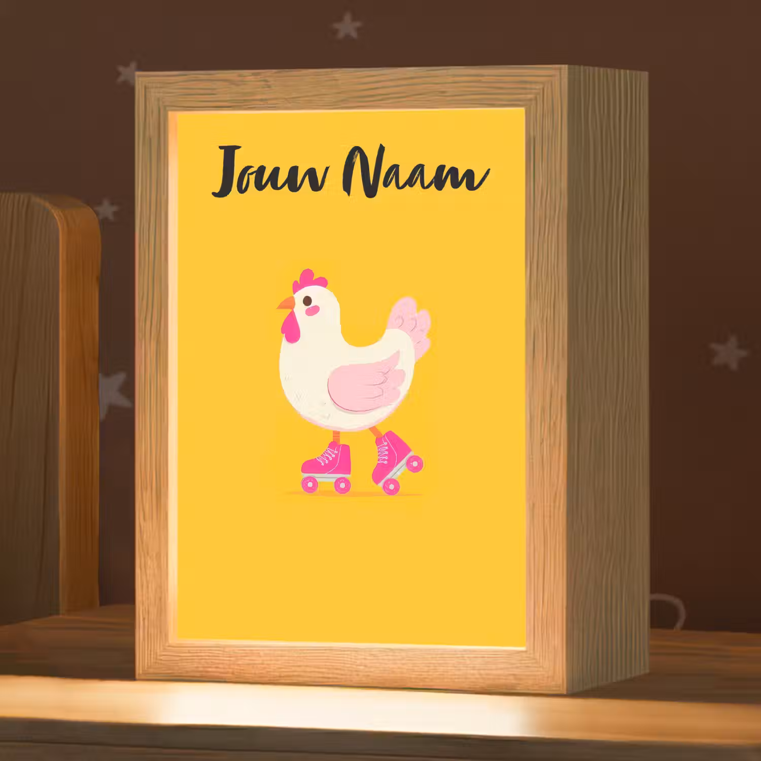 Kip - Rolschaatsen - Geel Light Box met kabel (Kinderlampje) klein -zzz_3d_website