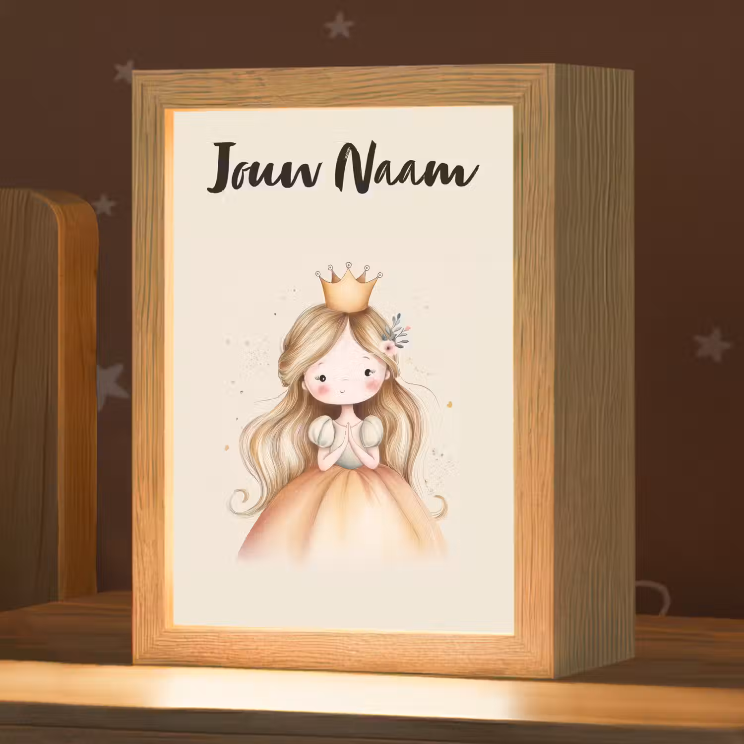 Kroon - Prinses - Bloem - Jurk Light Box met kabel (Kinderlampje) klein -zzz_3d_website