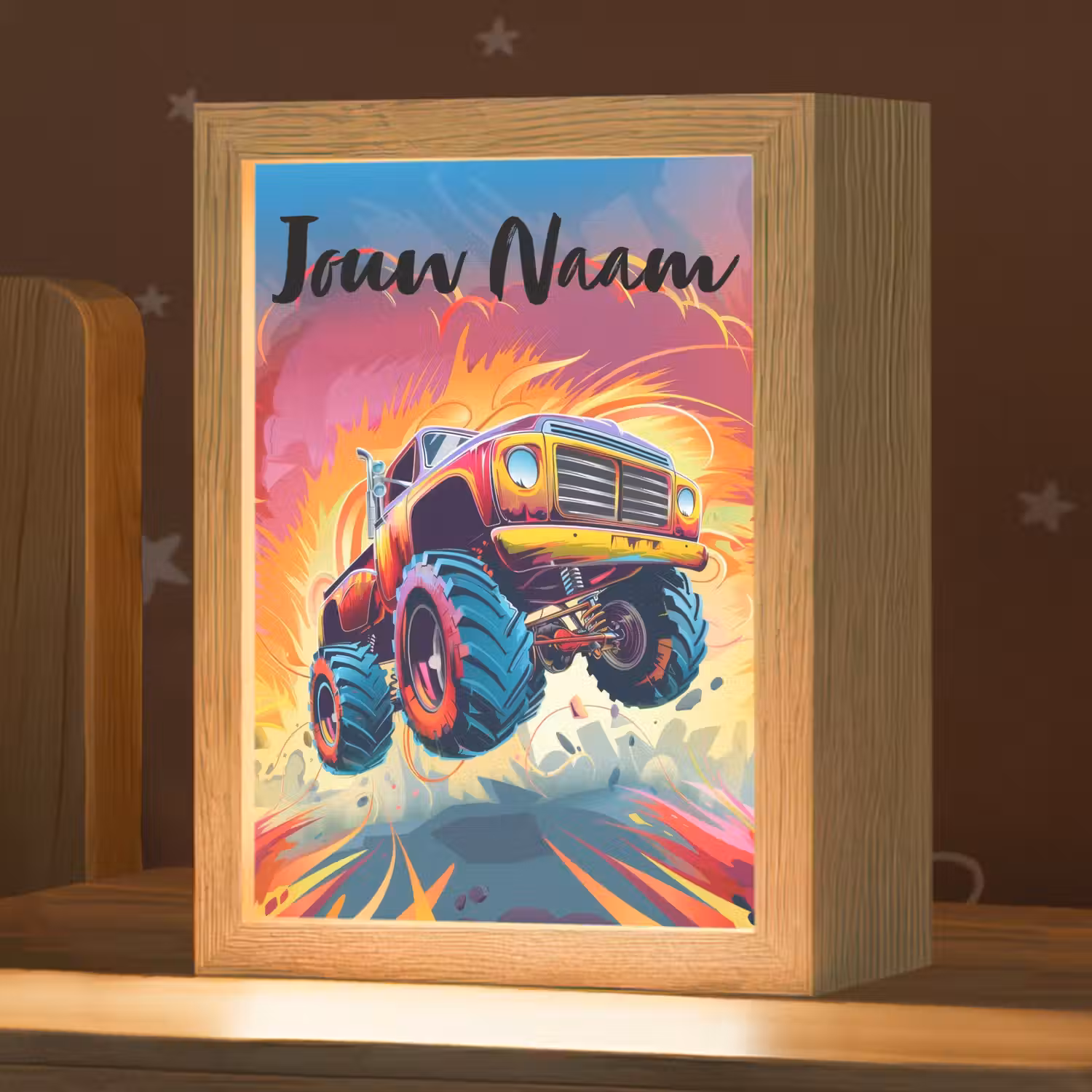 Monstertruck - Auto - Jongens - Kleurrijk Light Box met kabel (Kinderlampje) klein -zzz_3d_website
