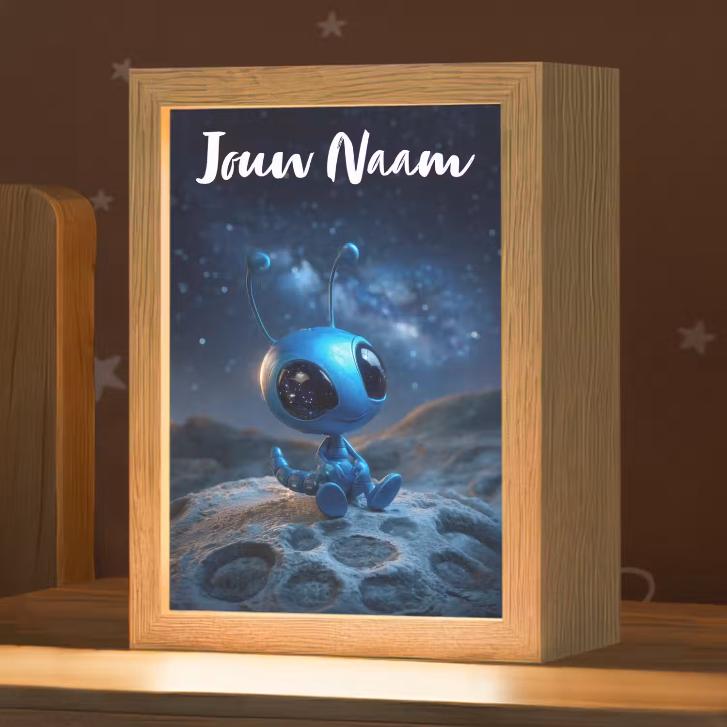 Ruimtewezen - Blauw - Galaxy Light Box met kabel (Kinderlampje) klein -zzz_3d_website