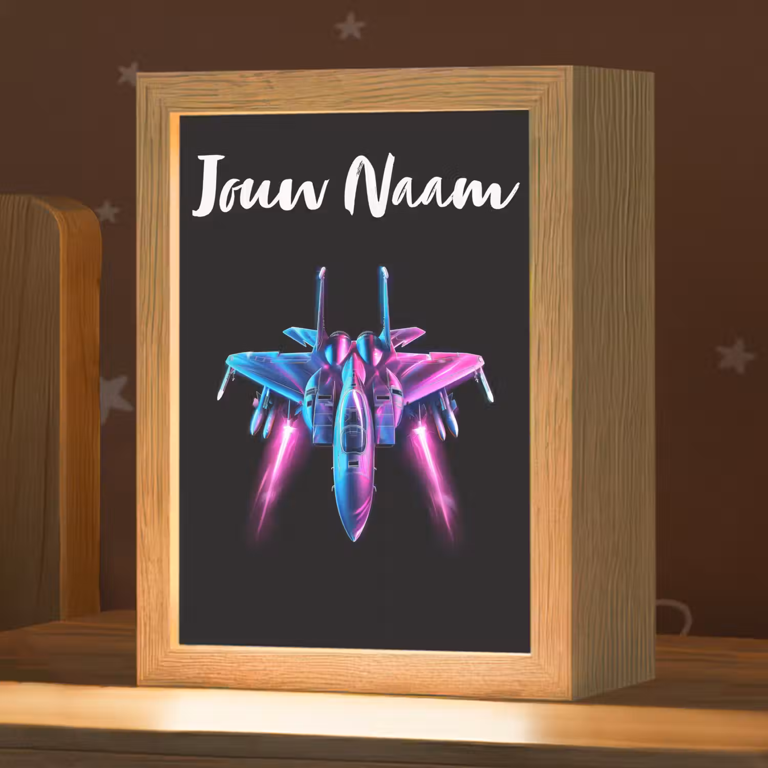 Straaljager - Blauw - Kleuren - Jongens - Zwart Light Box met kabel (Kinderlampje) klein -zzz_3d_website