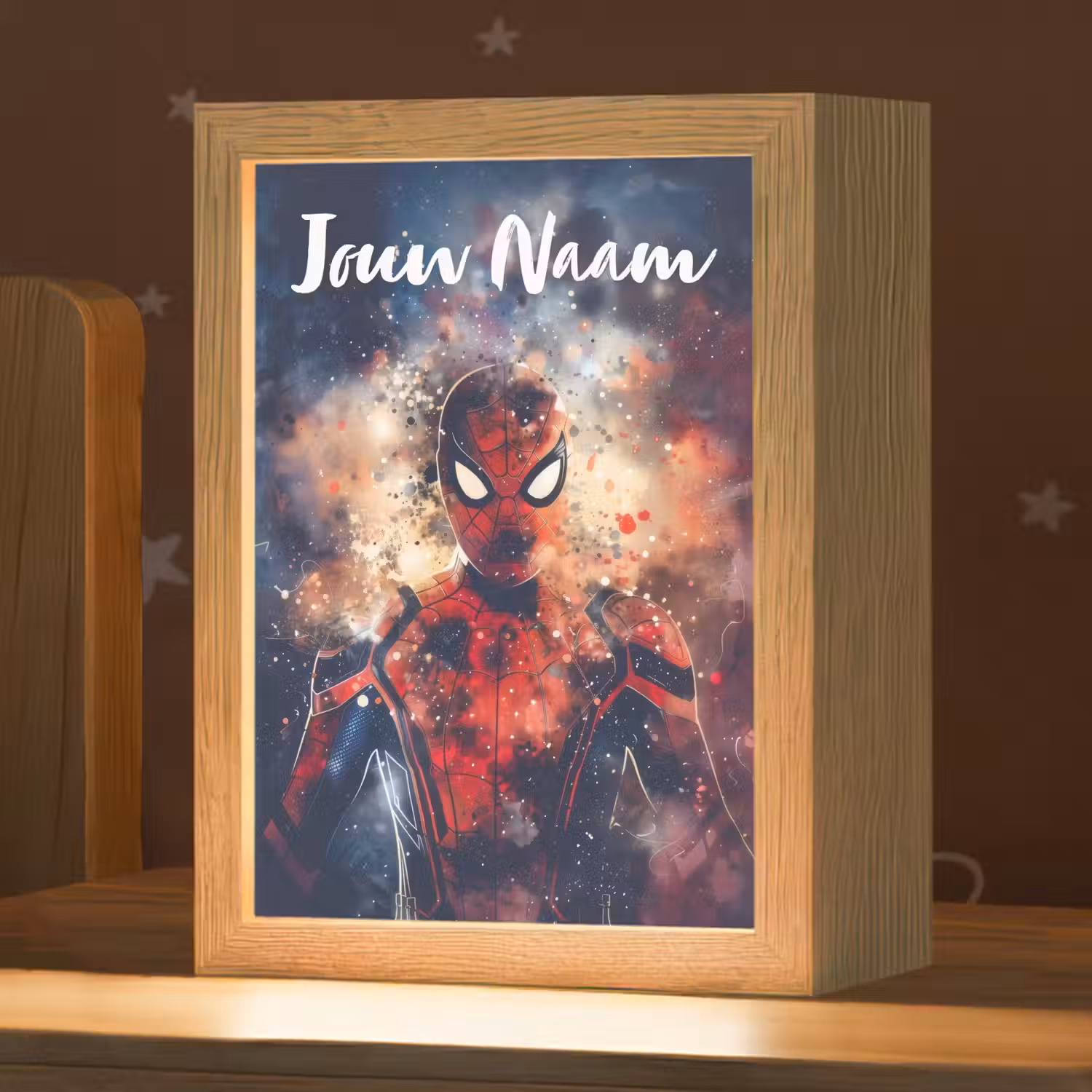 Superheld - Jongens - Rook - Kleuren Light Box met kabel (Kinderlampje) klein -zzz_3d_website