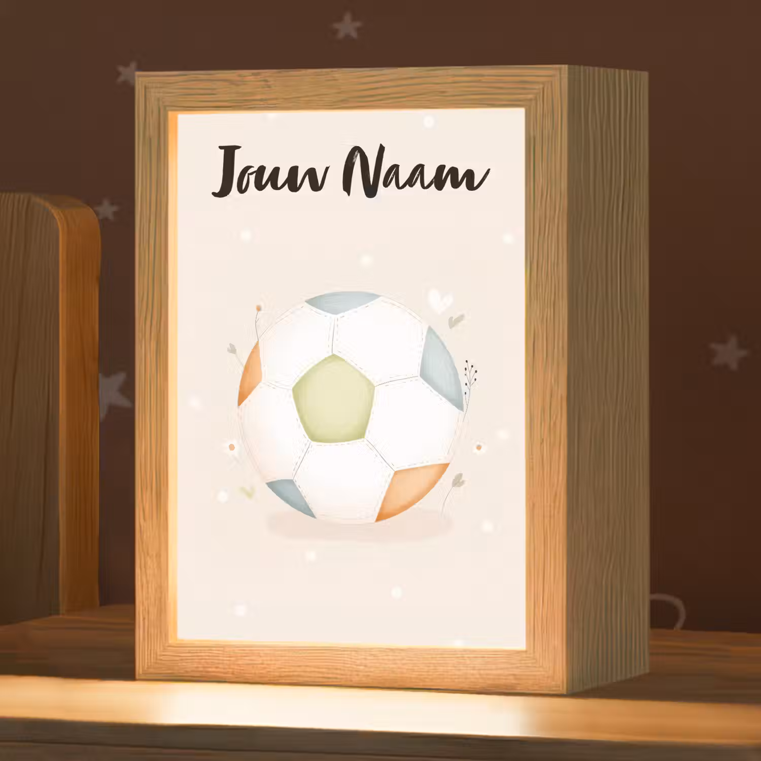 Voetbal - Rond - Pastel - Stippen Light Box met kabel (Kinderlampje) klein -zzz_3d_website