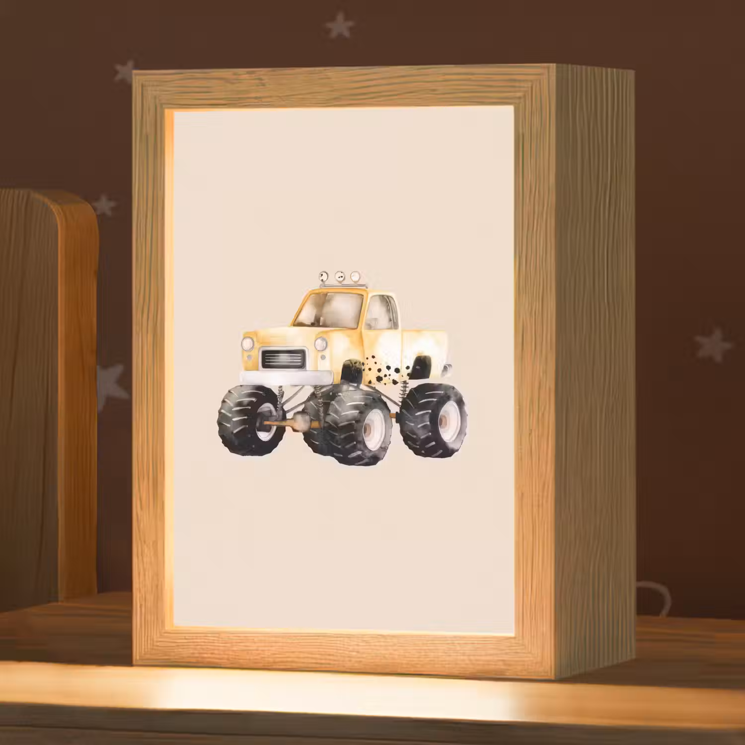Monstertruck - Geel - Beige Light Box met kabel klein -zzz_3d_website