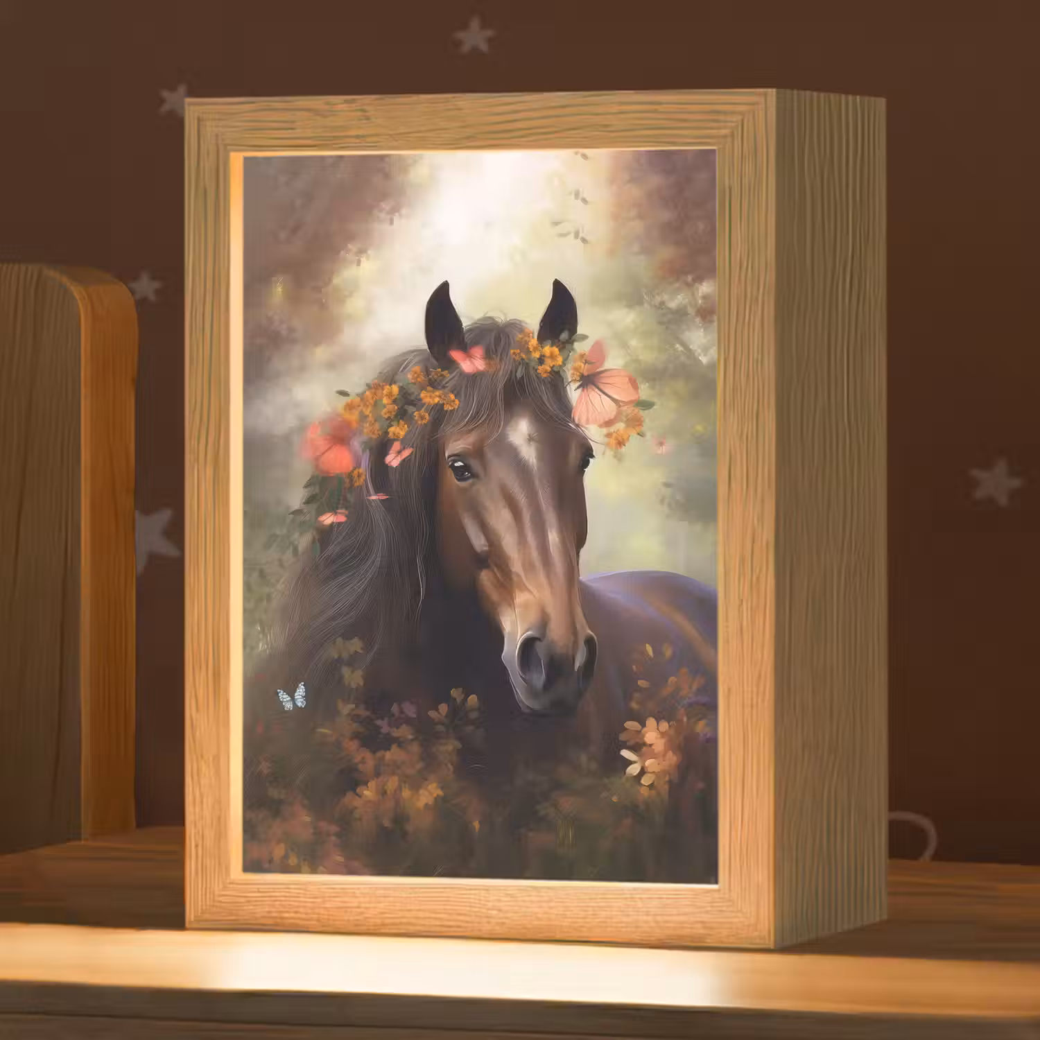 Paard - Dieren - Bloemen - Bos - Vlinder Light Box met kabel klein -zzz_3d_website
