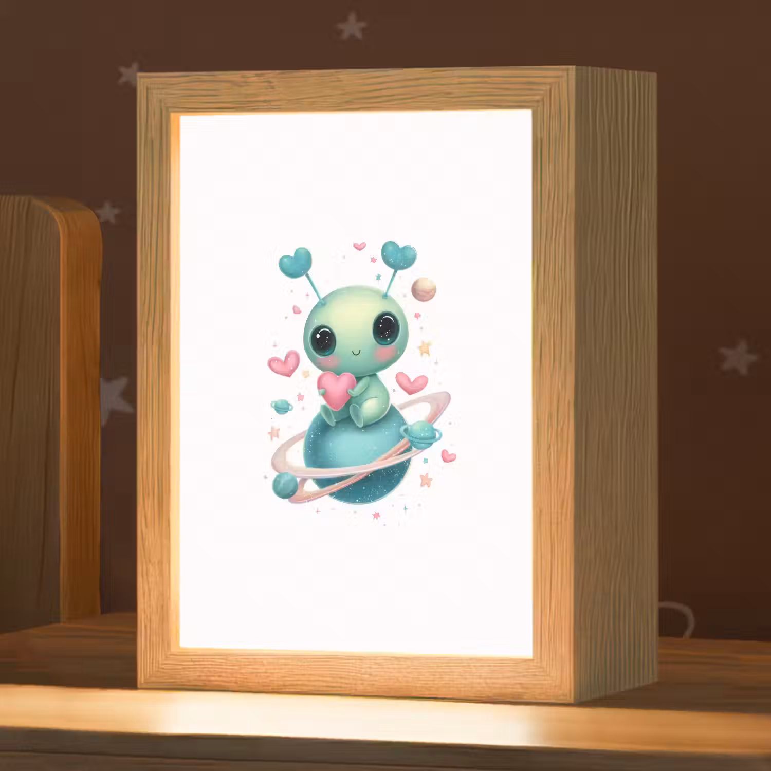 Ruimte - Wezen - Hartjes - Planeet Light Box met kabel klein -zzz_3d_website