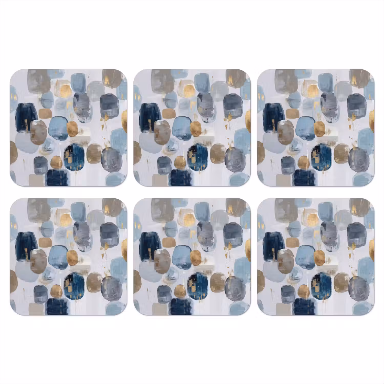 Abstract - Goud - Vormen onderzetter kurk middel -3d