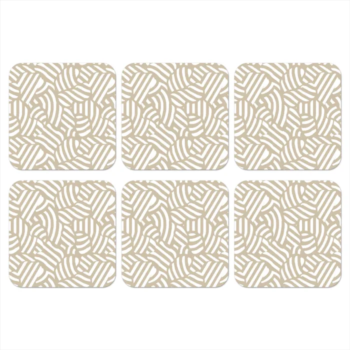 Abstract - Modern - Beige onderzetter kurk middel 366 -3d
