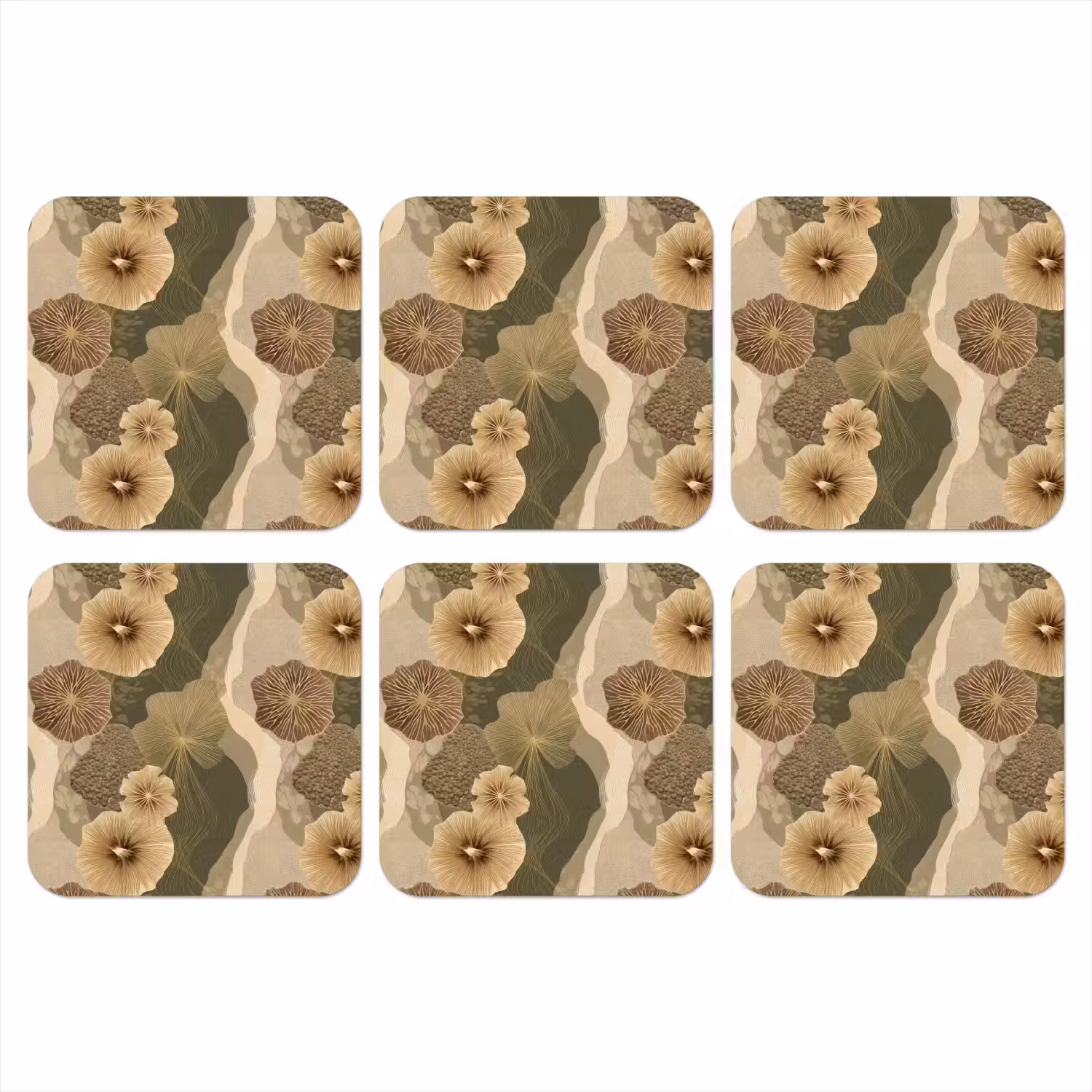 Abstract - Modern - Groen onderzetter kurk middel 366 -3d