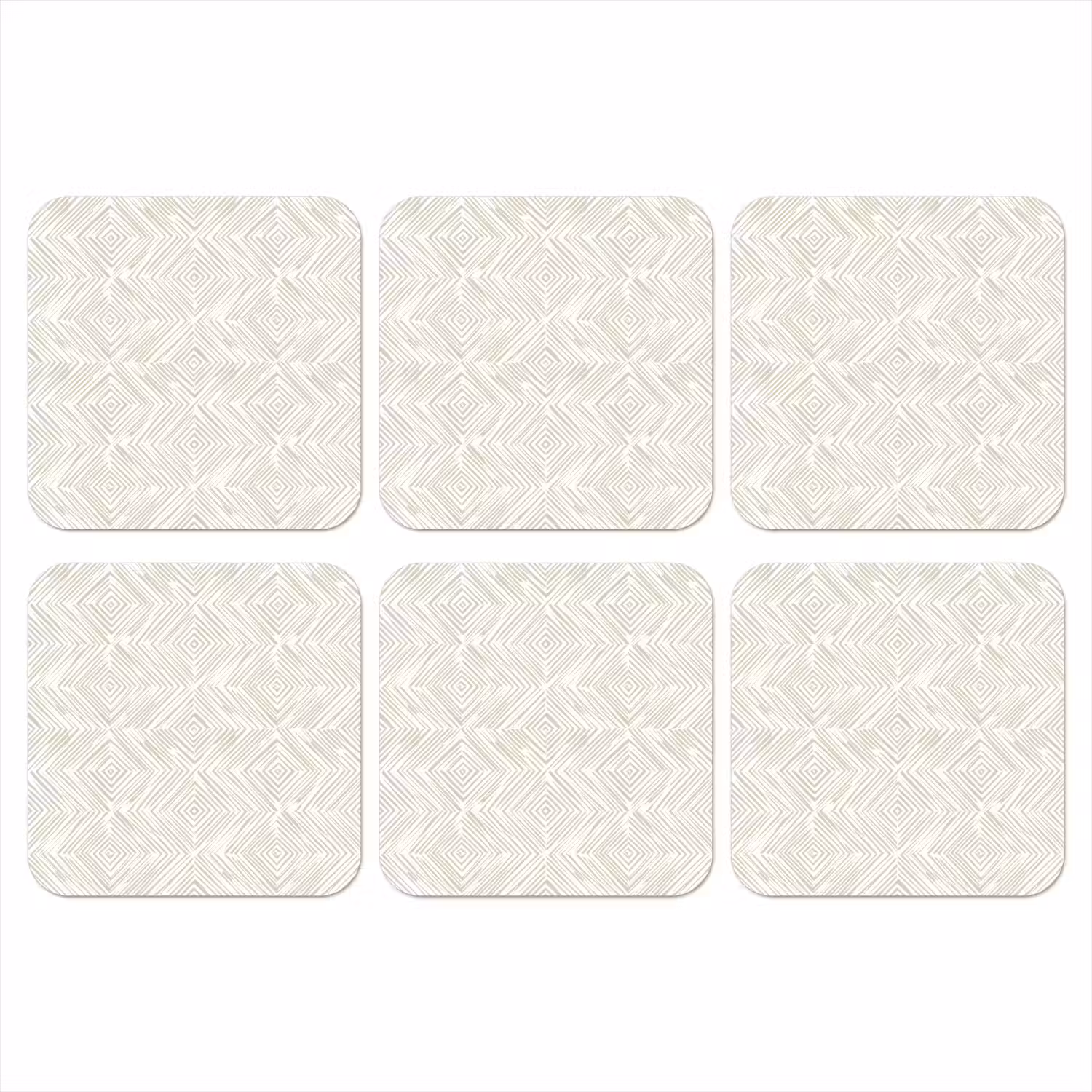 Abstract - Ruiten - Beige onderzetter kurk middel 366 -3d