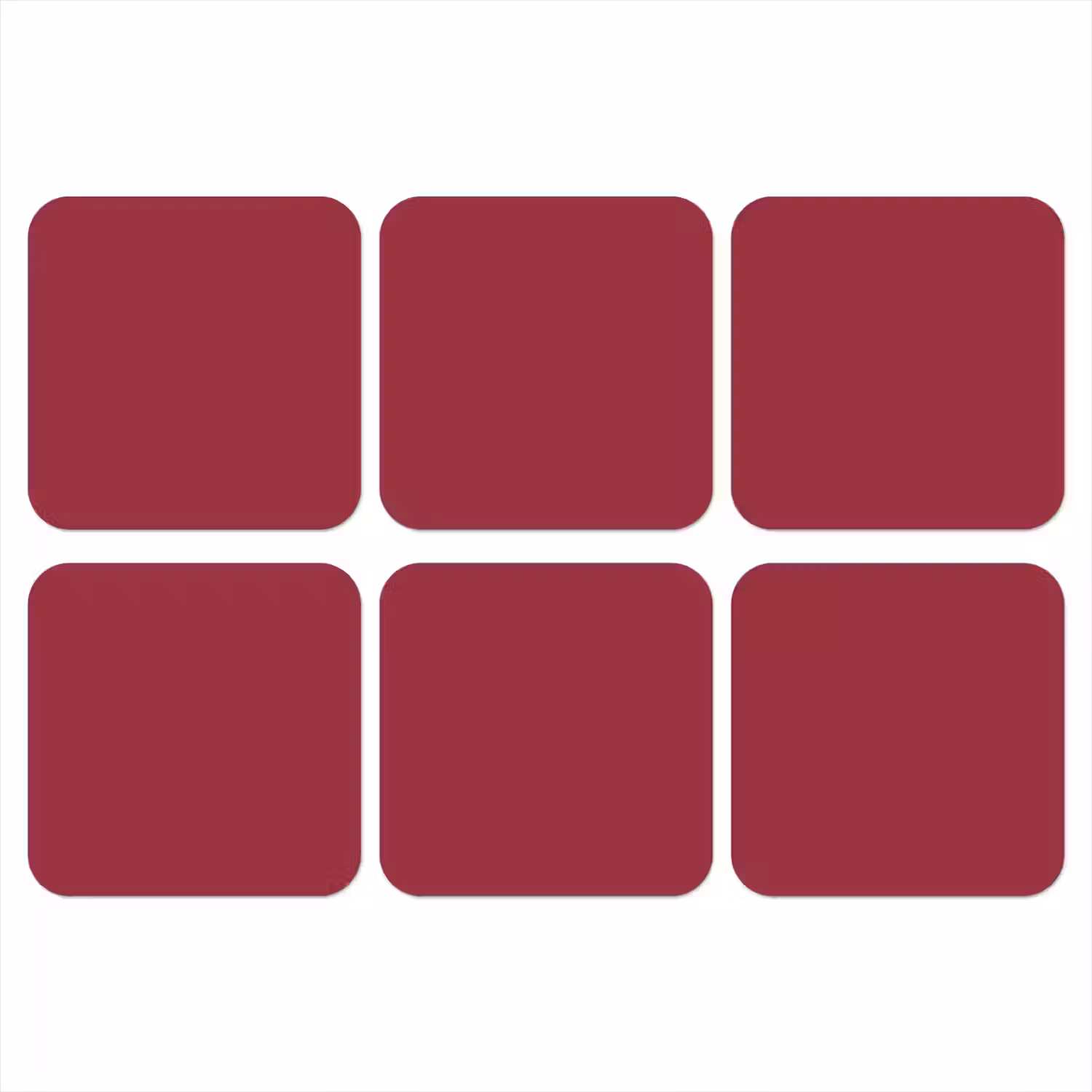 Antique - Ruby - Rood onderzetter kurk middel 366 -3d