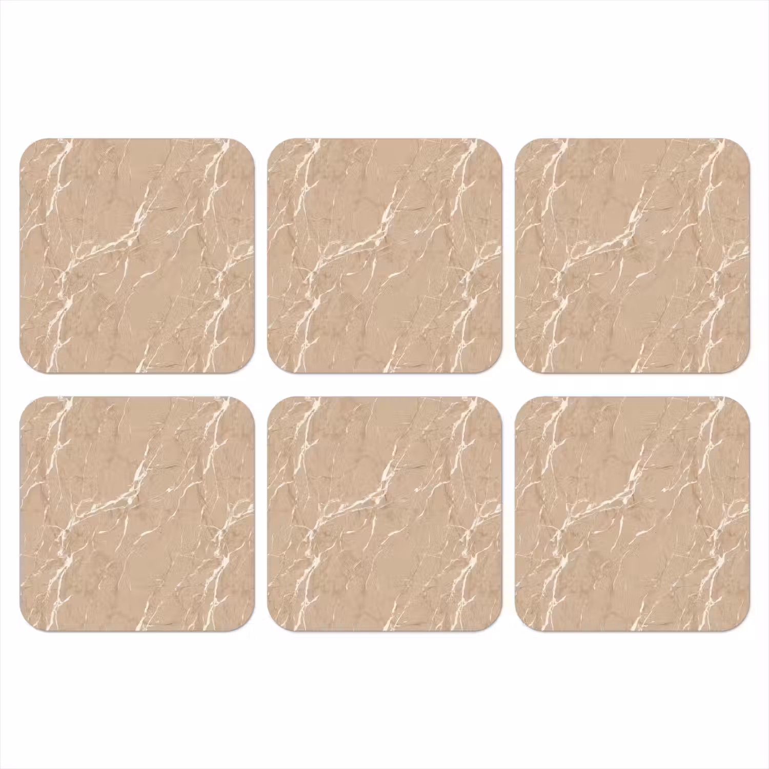 Beige - Marmer - Organisch - Wit onderzetter kurk middel 366 -3d