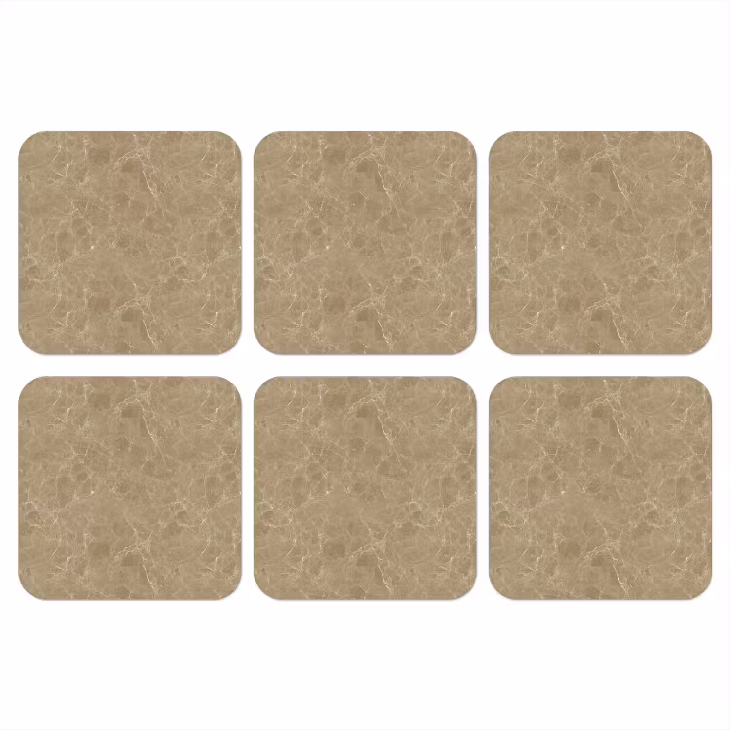 Beige - Marmer - Witte aders onderzetter kurk middel 366 -3d