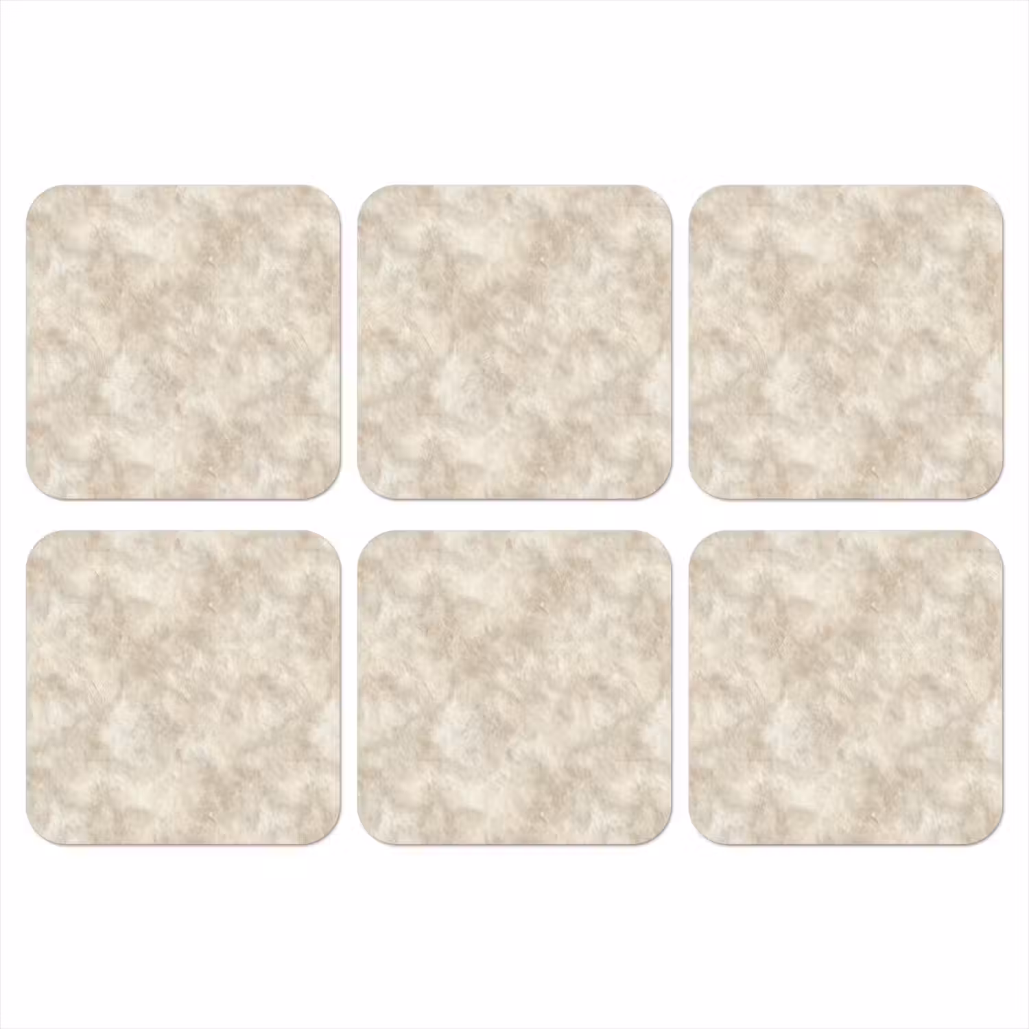 Beige - Reliëfstructuur - Natuursteen onderzetter kurk middel 366 -3d