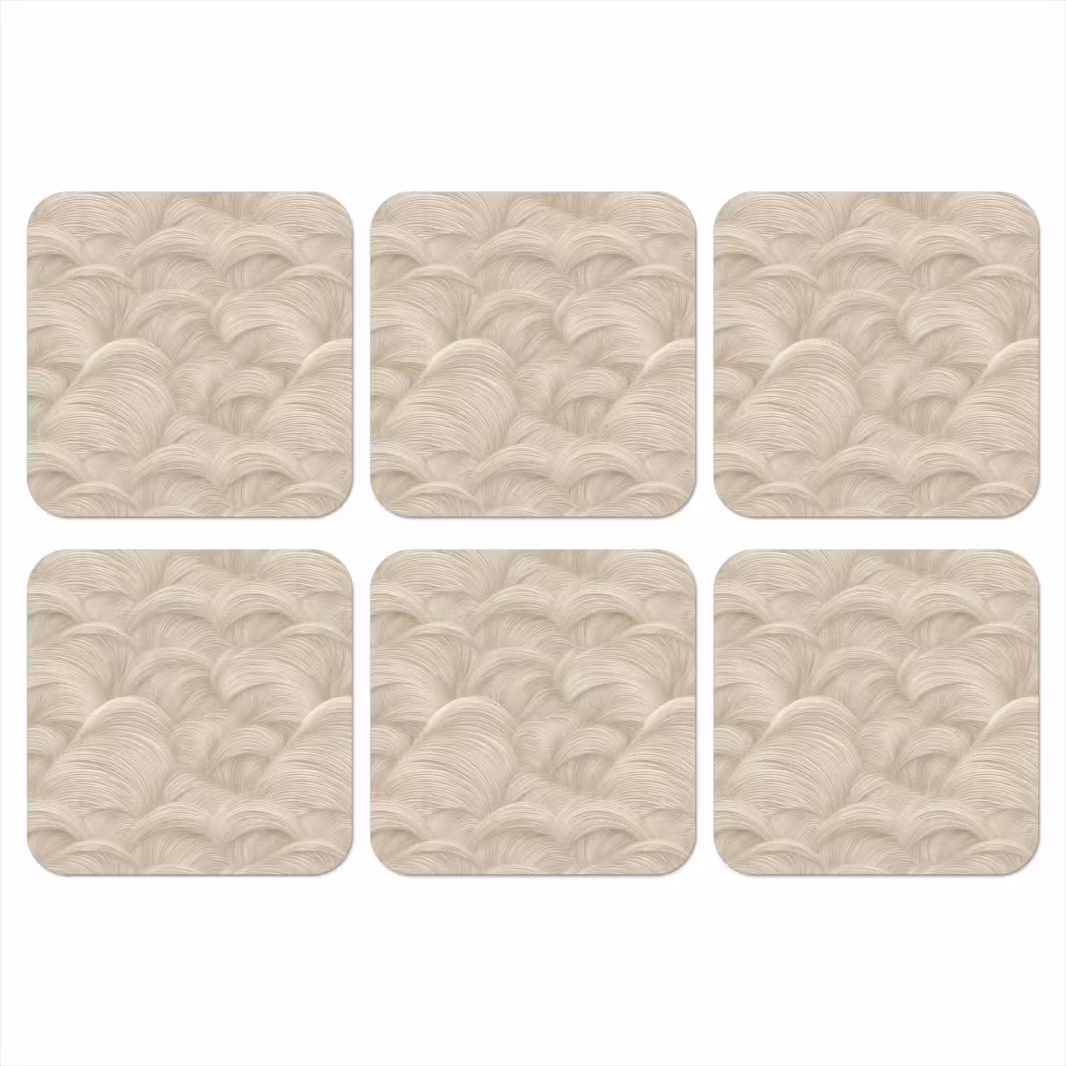 Bogen - Patroon - Beige onderzetter kurk middel 366 -3d