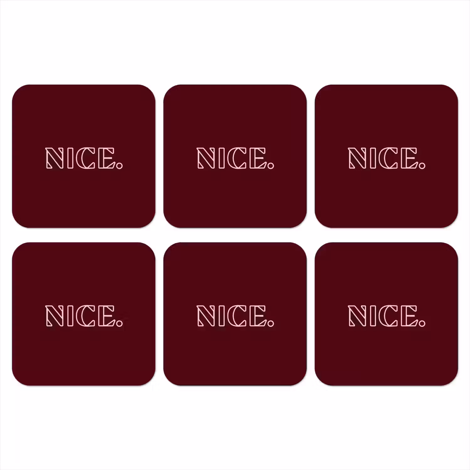 Bordeaux - Nice - minimalistisch onderzetter kurk middel -3d